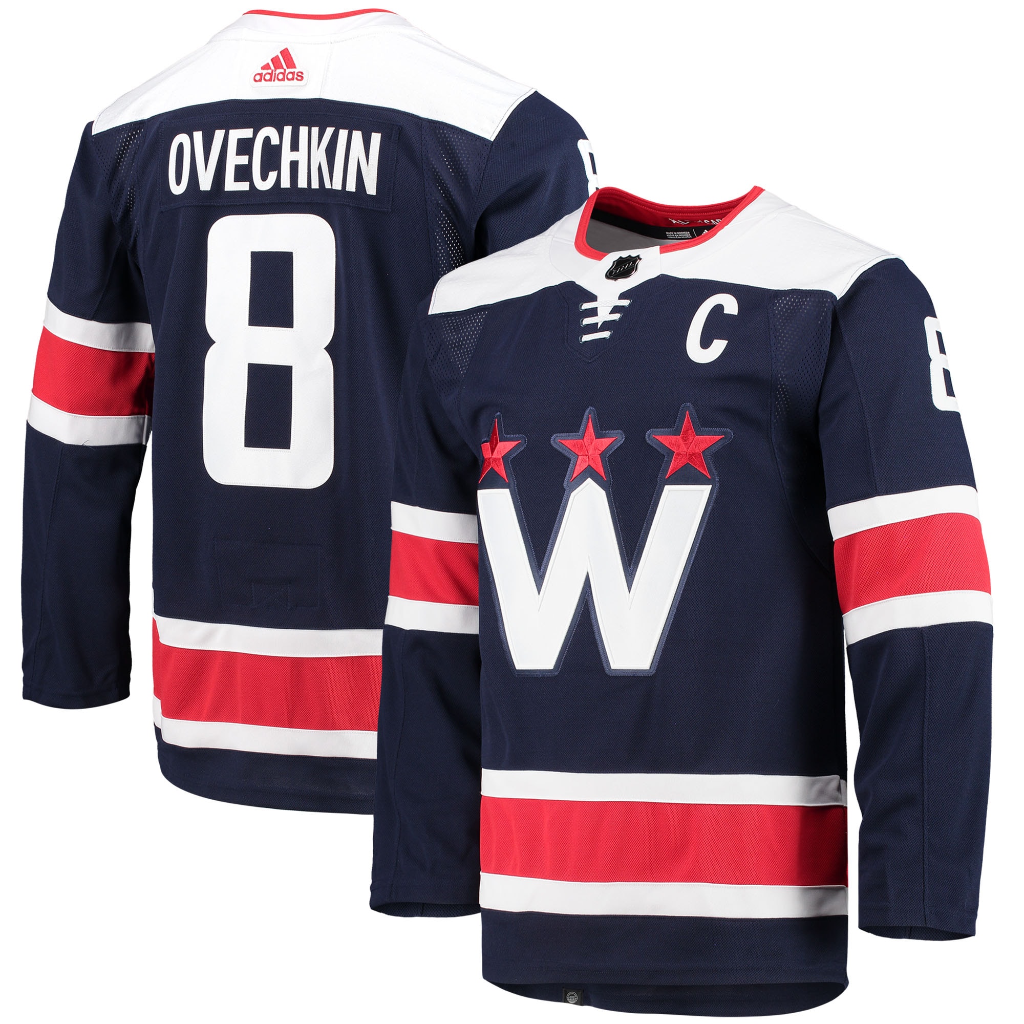Alexander Ovechkin Washington Capitals  Alternate Captain Patch Primegreen Authentic Pro Player Jersey - Navy