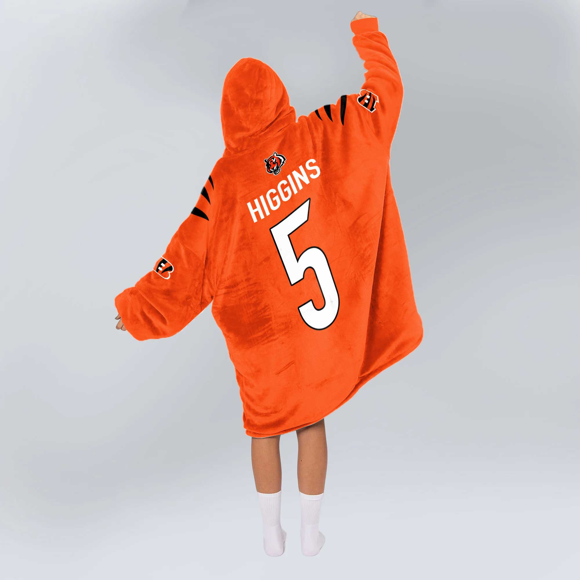 Adult 5 Cincinnati Football Unisex Blanket Hoodie