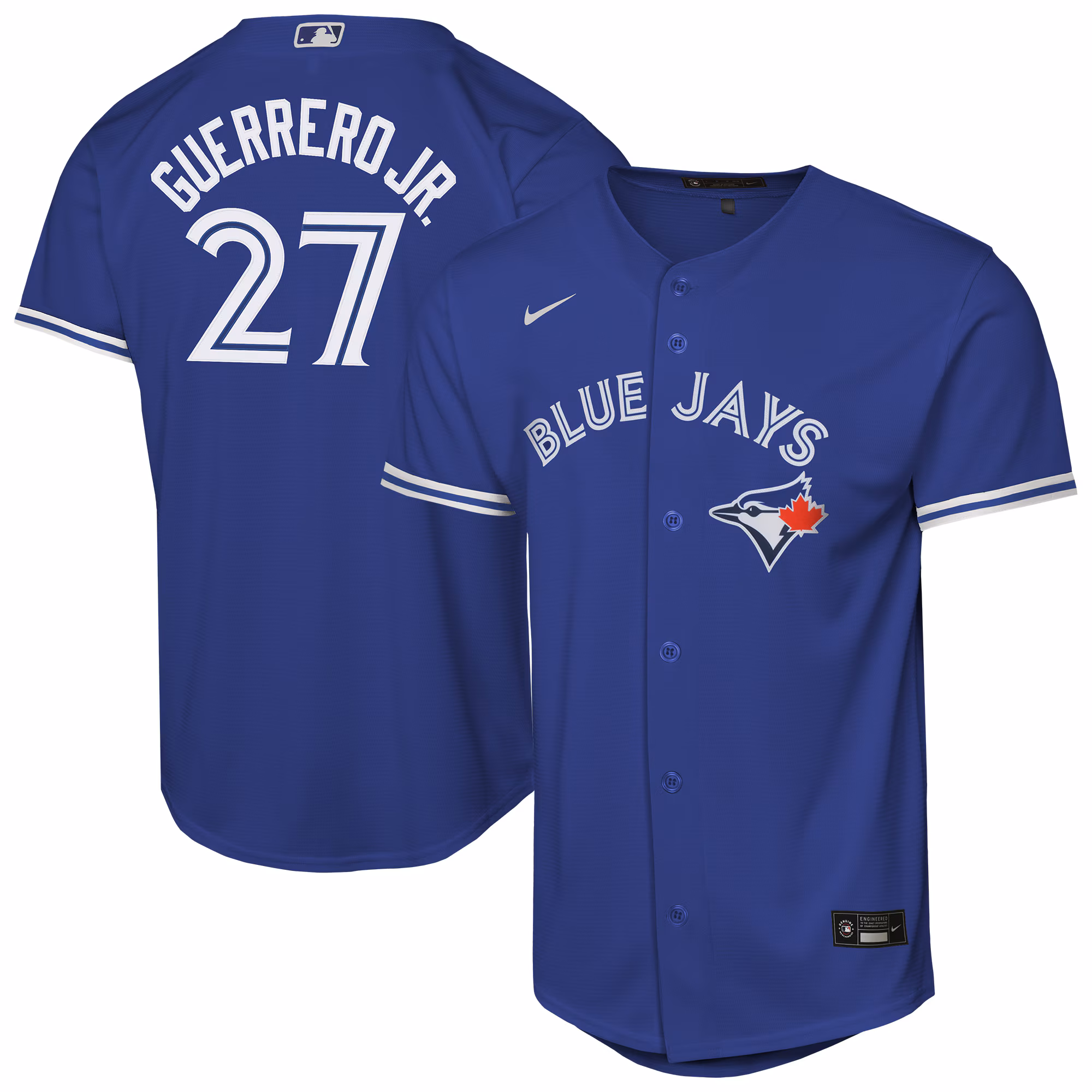 Vladimir Guerrero Jr. #27 Toronto Blue Jays Youth Alternate 2 Replica Jersey - Navy