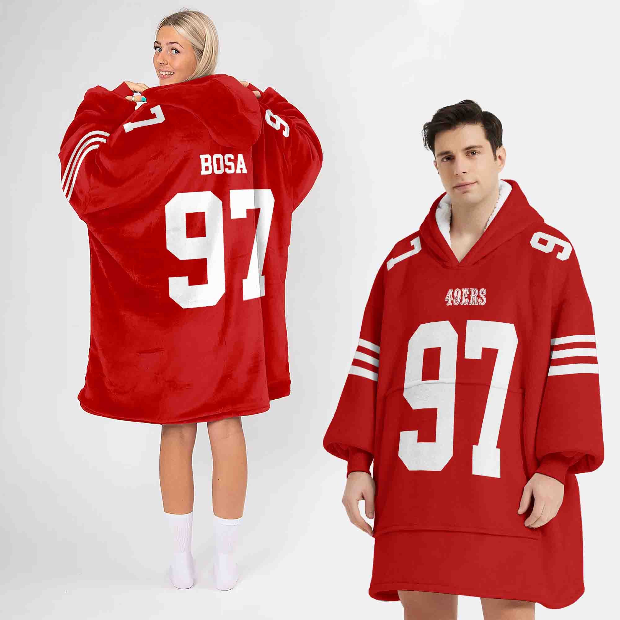 Adult N.B 97 San Francisco 49ers Football Unisex Blanket Hoodie