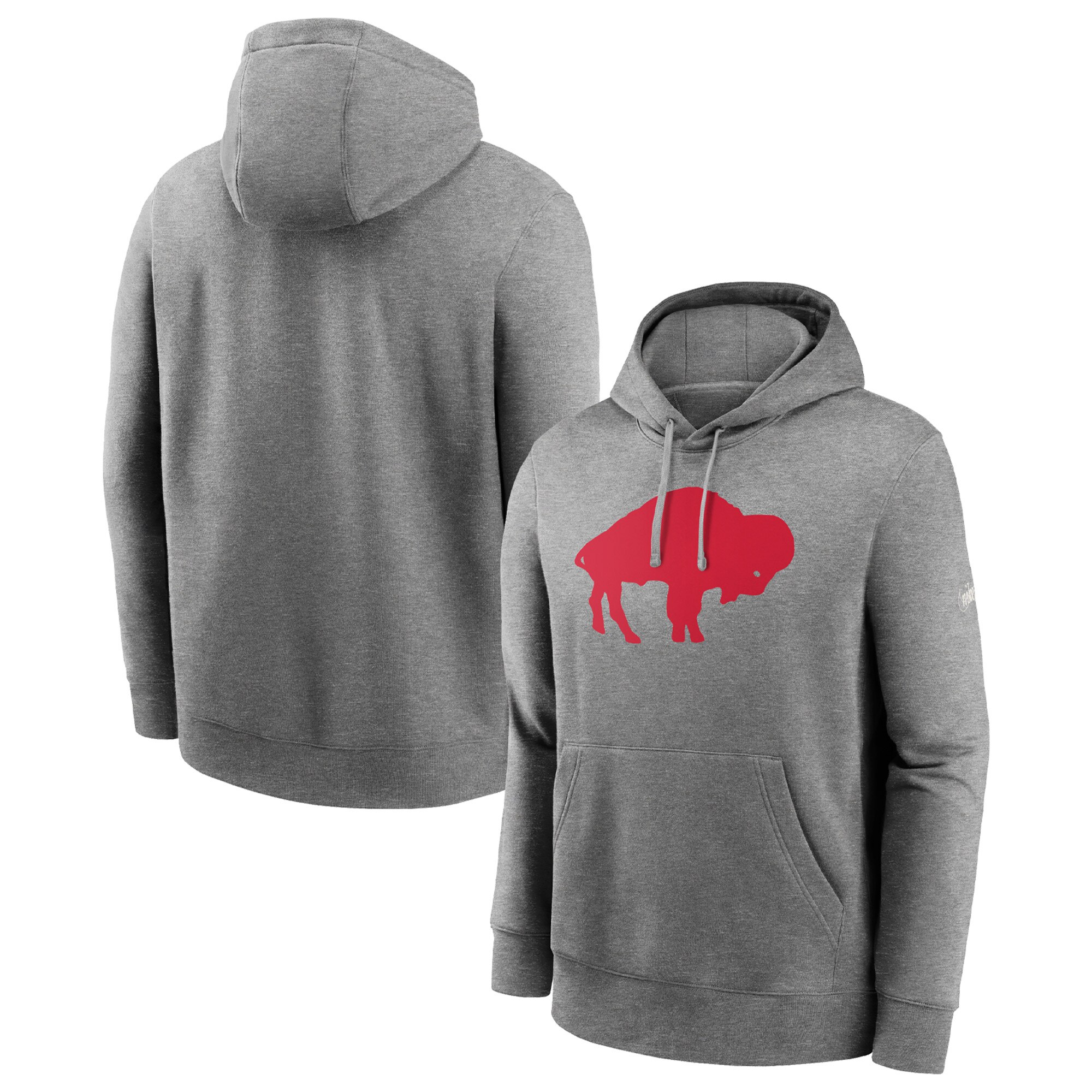 Buffalo Bills Rewind Club Fleece Pullover Hoodie - Heathered Gray