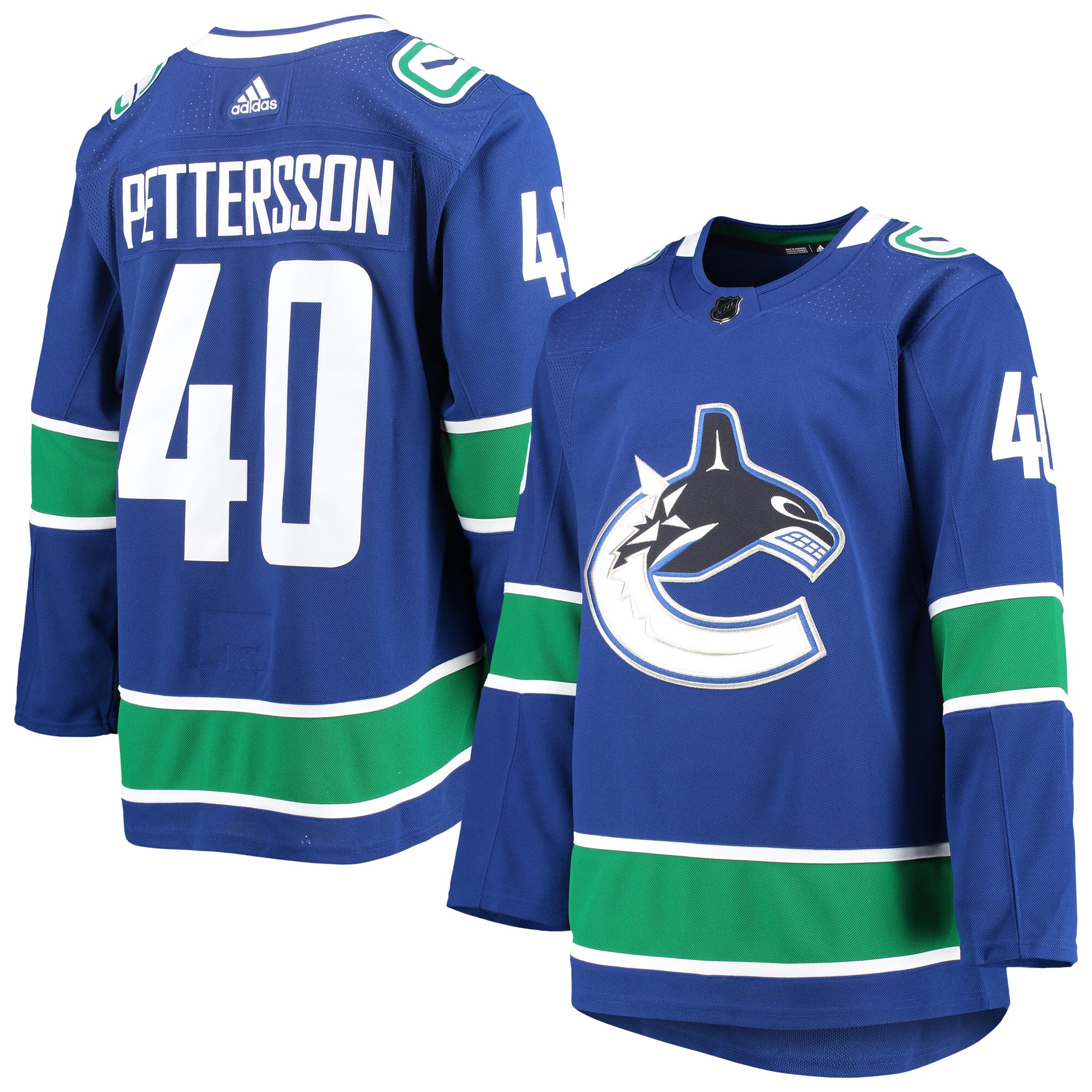 Elias Pettersson Vancouver Canucks  2020/21 Authentic Home Player Jersey - Blue