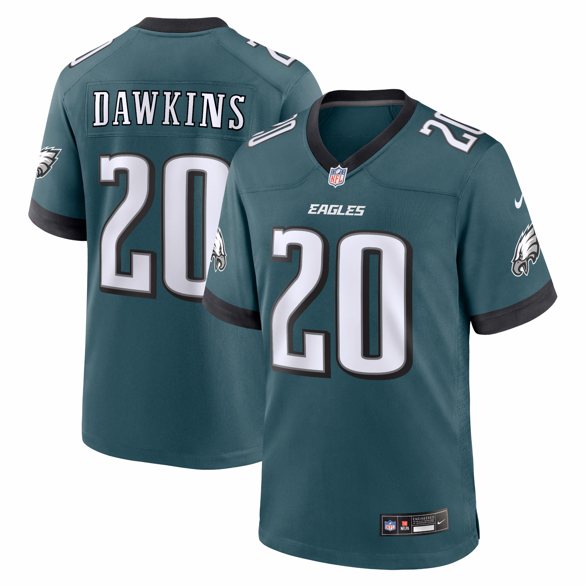 Brian Dawkins Philadelphia Eagles #20 Team Game Jersey - Midnight Green
