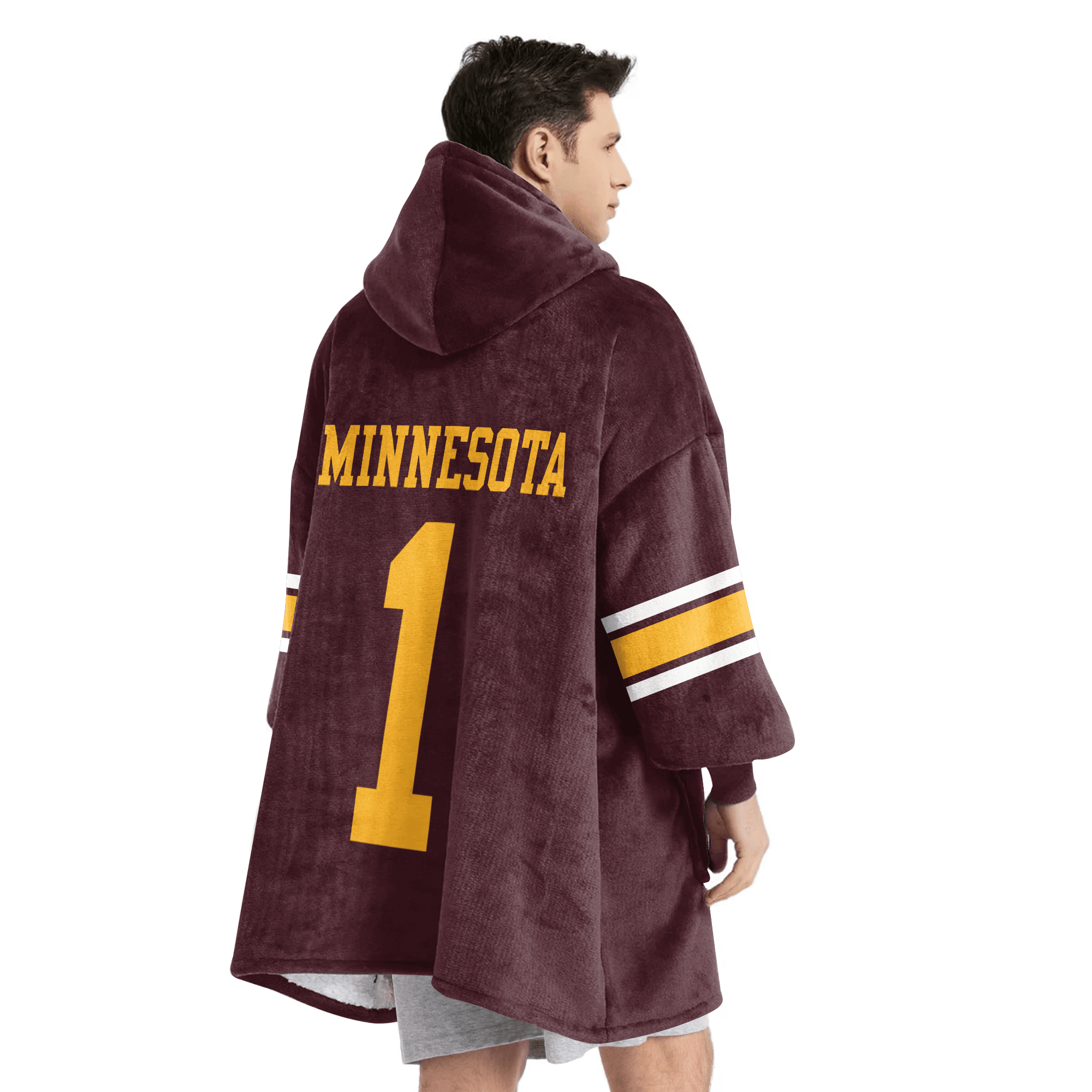 Adult #1 Minnesota Football Unisex Blanket Hoodie
