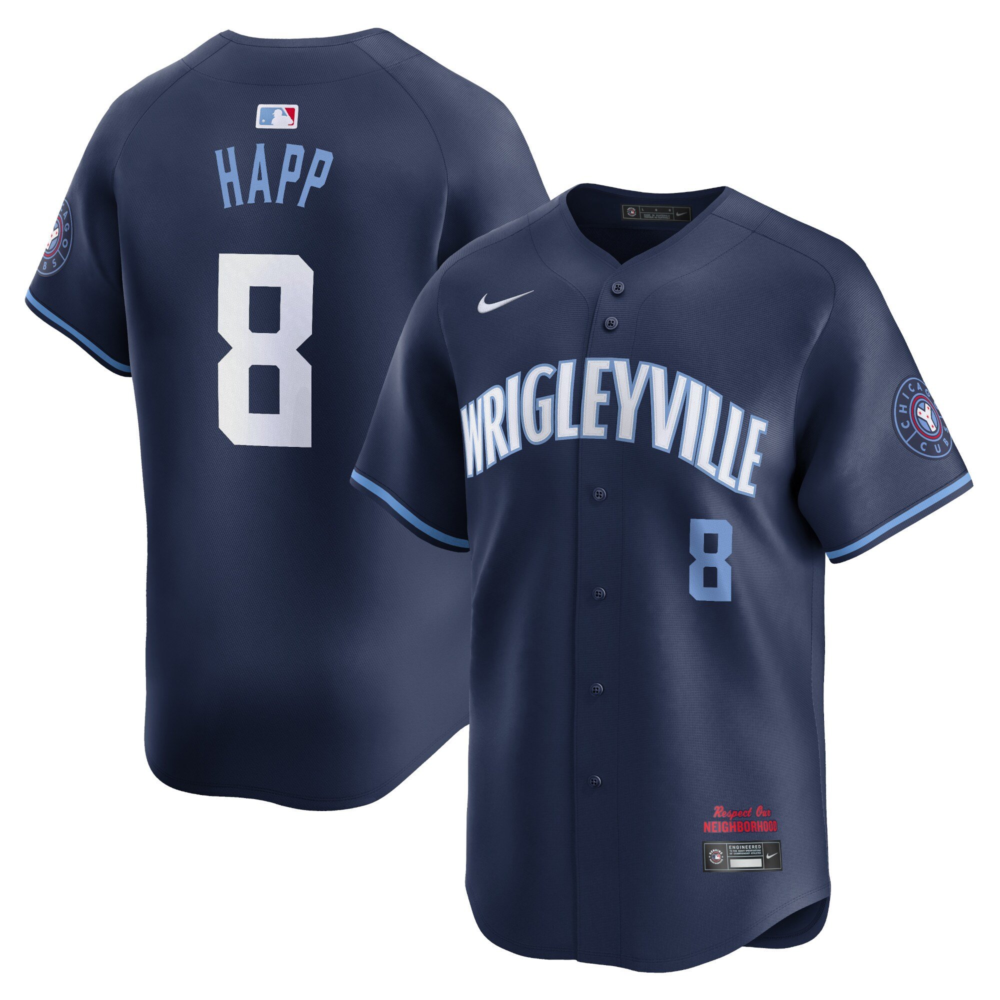Men's Chicago Cubs Ian Happ  Navy City Connect Limited Player Jersey