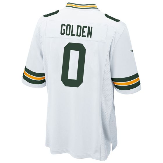 Men's Matthew Golden #0 Green Bay Packers 2025 NFL Away Game Jersey-White