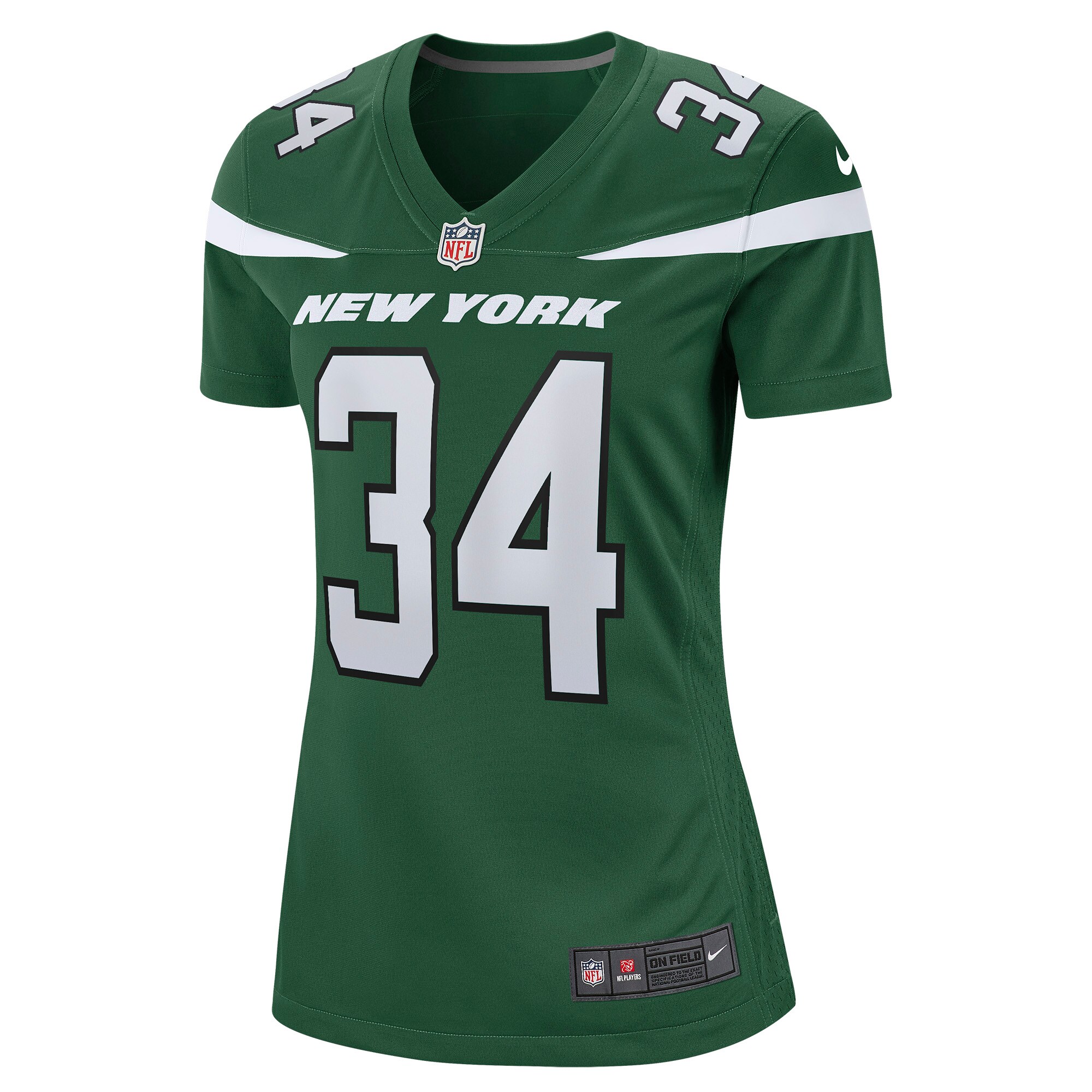 Justin Hardee New York Jets  Women's Game Jersey - Gotham Green