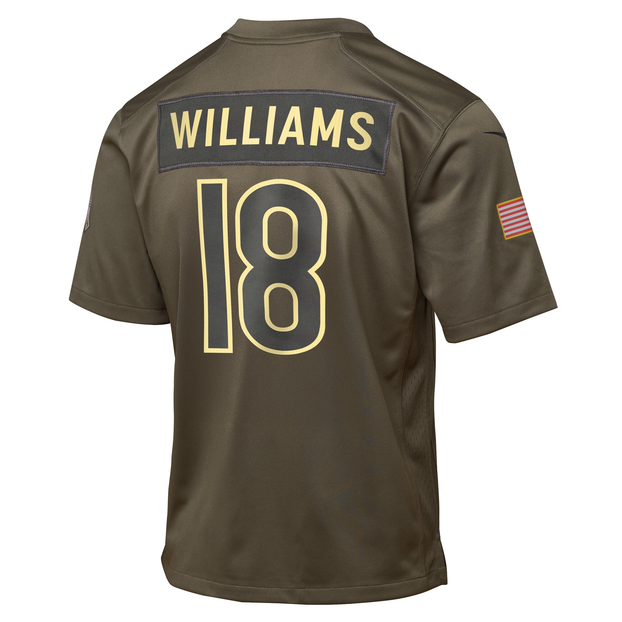 Youth Chicago Bears Caleb Williams Olive 2025 Salute to Service Game Jersey