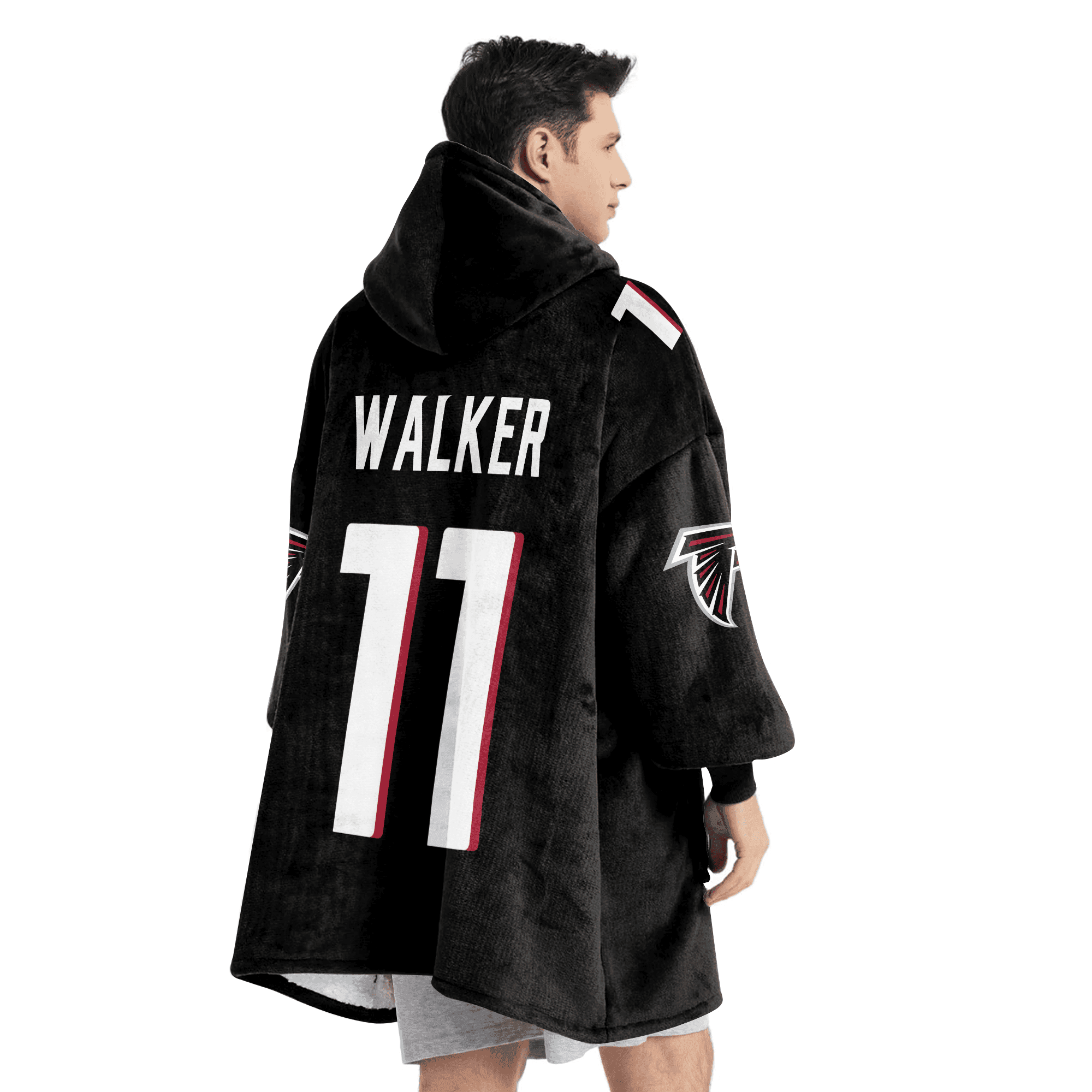 Adult 11 Atlanta Football Unisex Blanket Hoodie