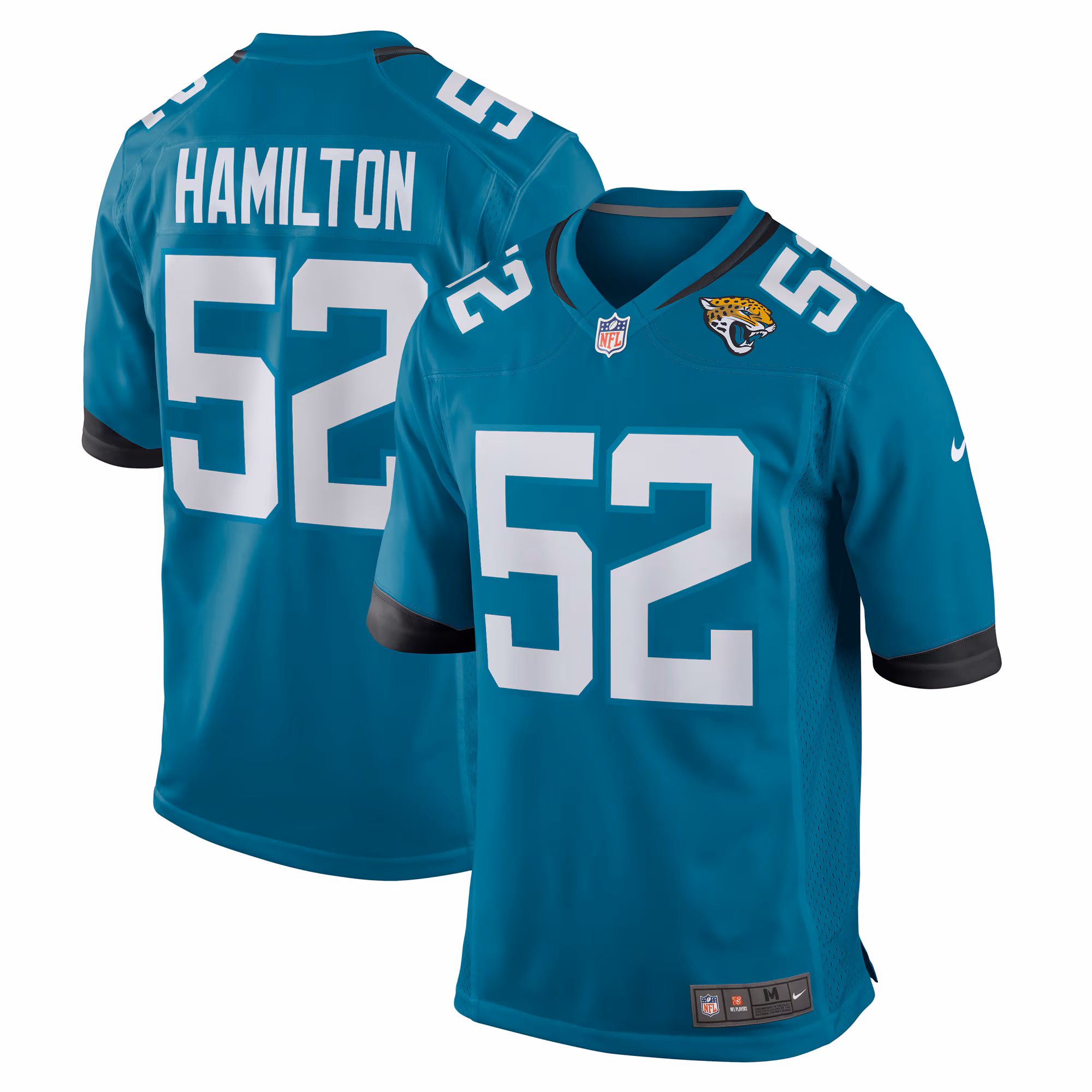 DaVon Hamilton Jacksonville Jaguars Game Jersey - Teal