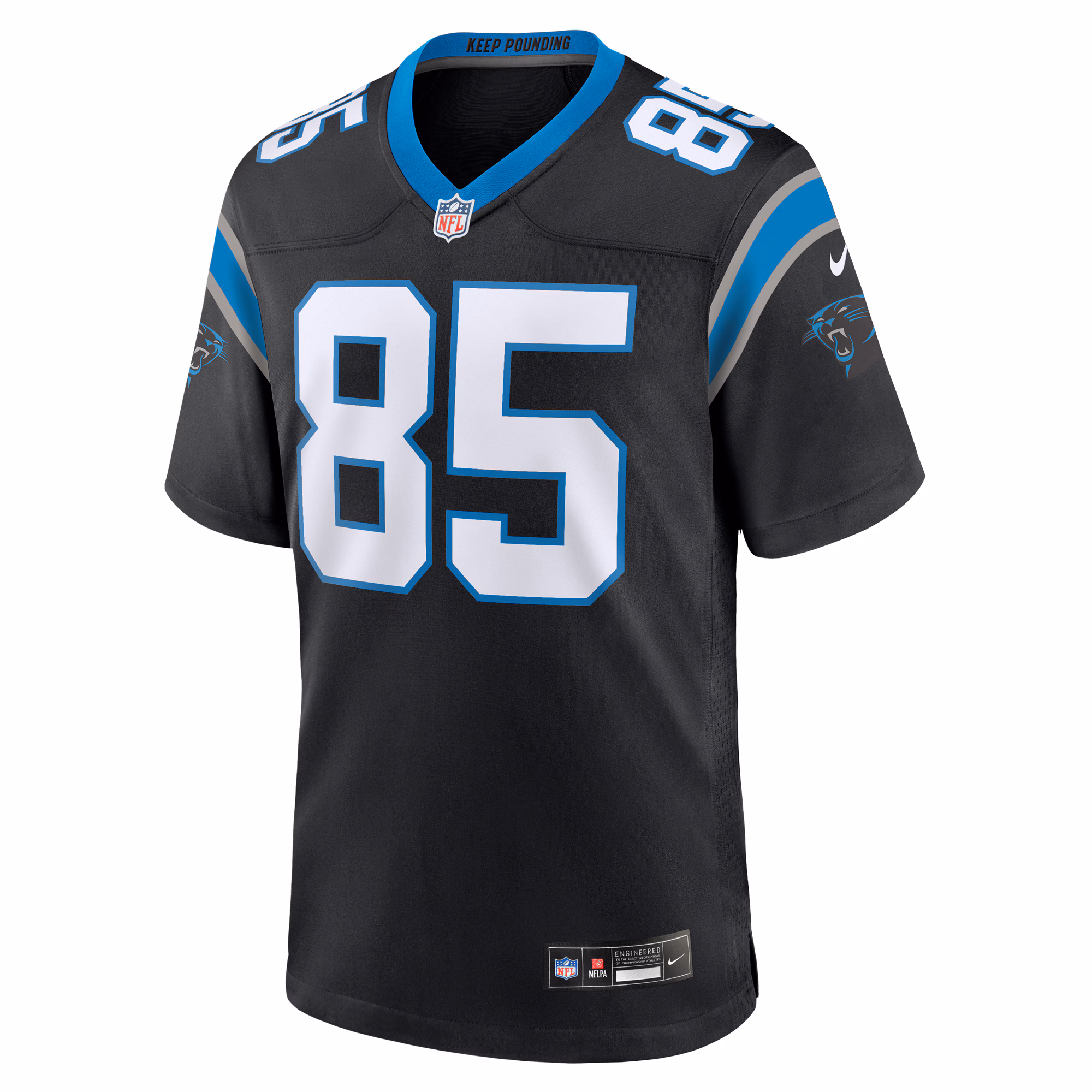 Matthews Carolina Panthers  Game Jersey -  Black