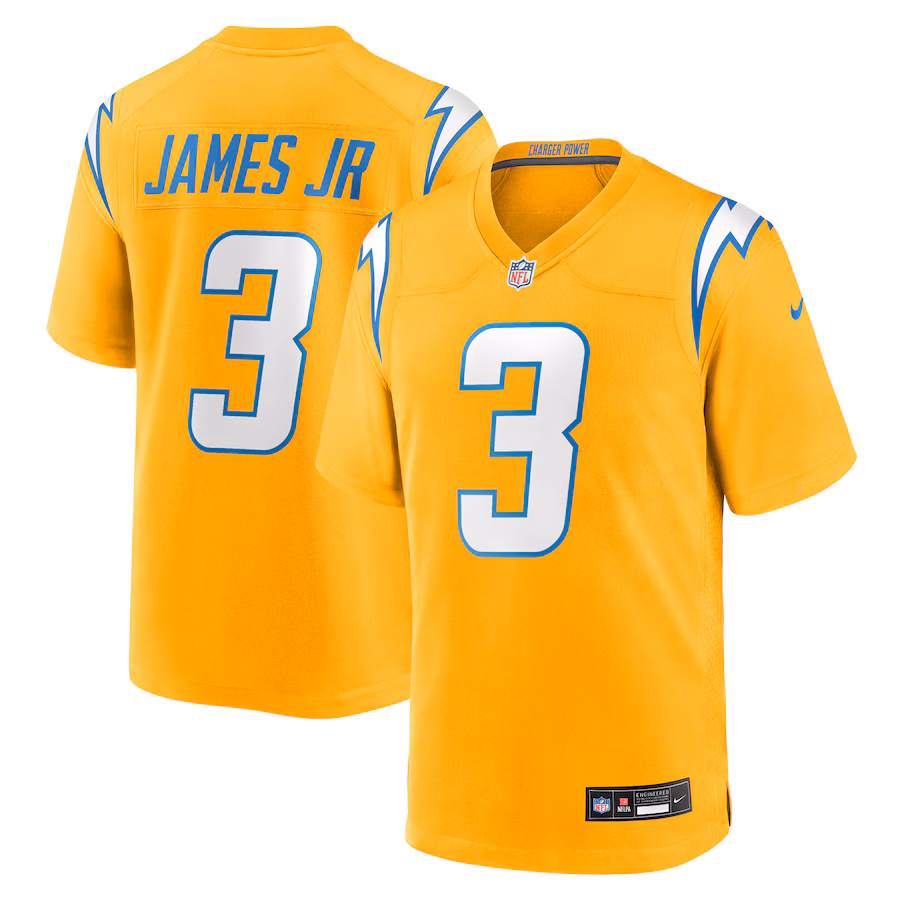 Men's Derwin James Jr. #3 Gold Los Angeles Chargers Alternate Charger Power Game Player Jersey