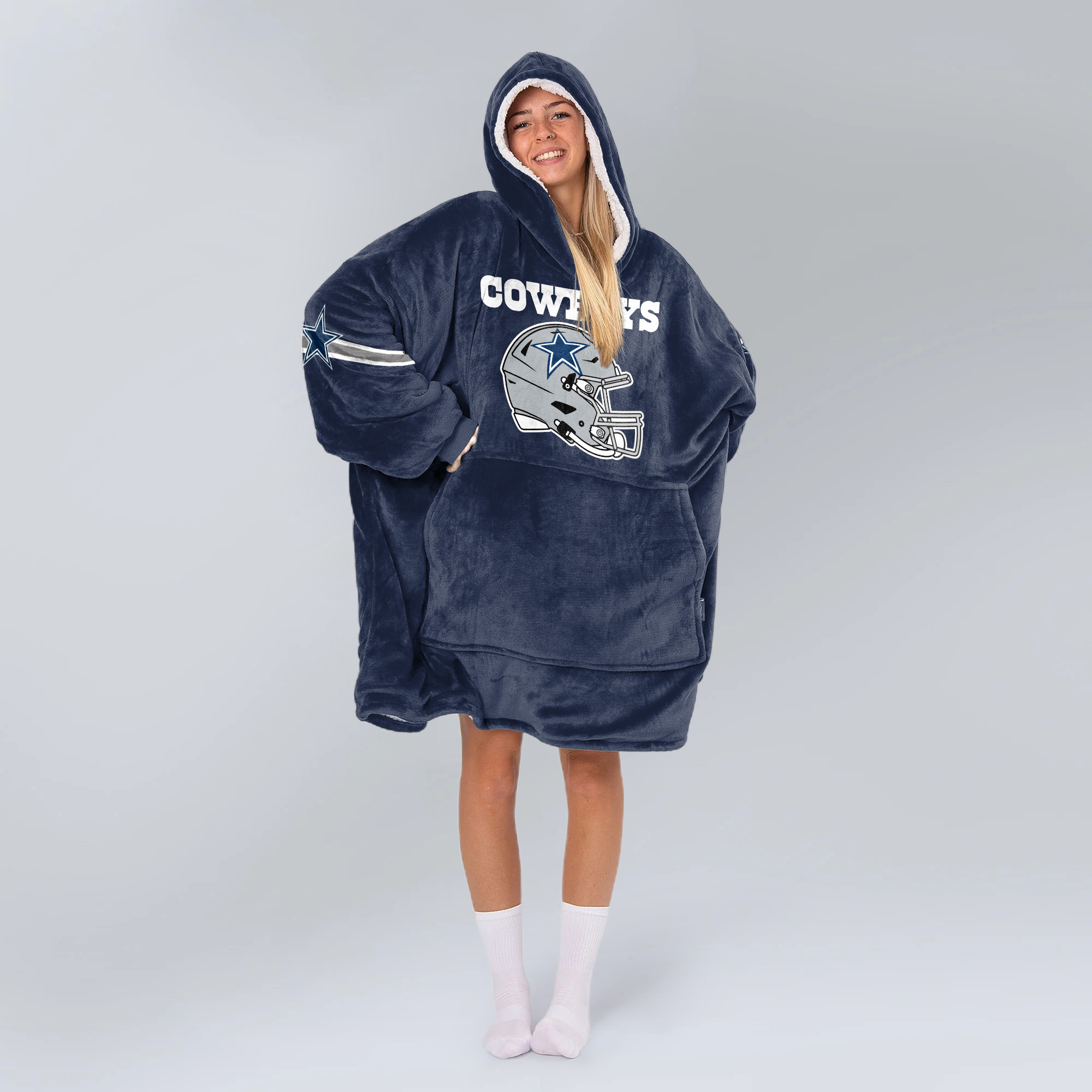 Adult Dallas Football Unisex Blanket Hoodie