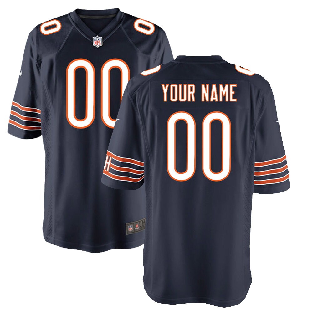 Chicago Bears  Youth Custom Game Jersey - Navy