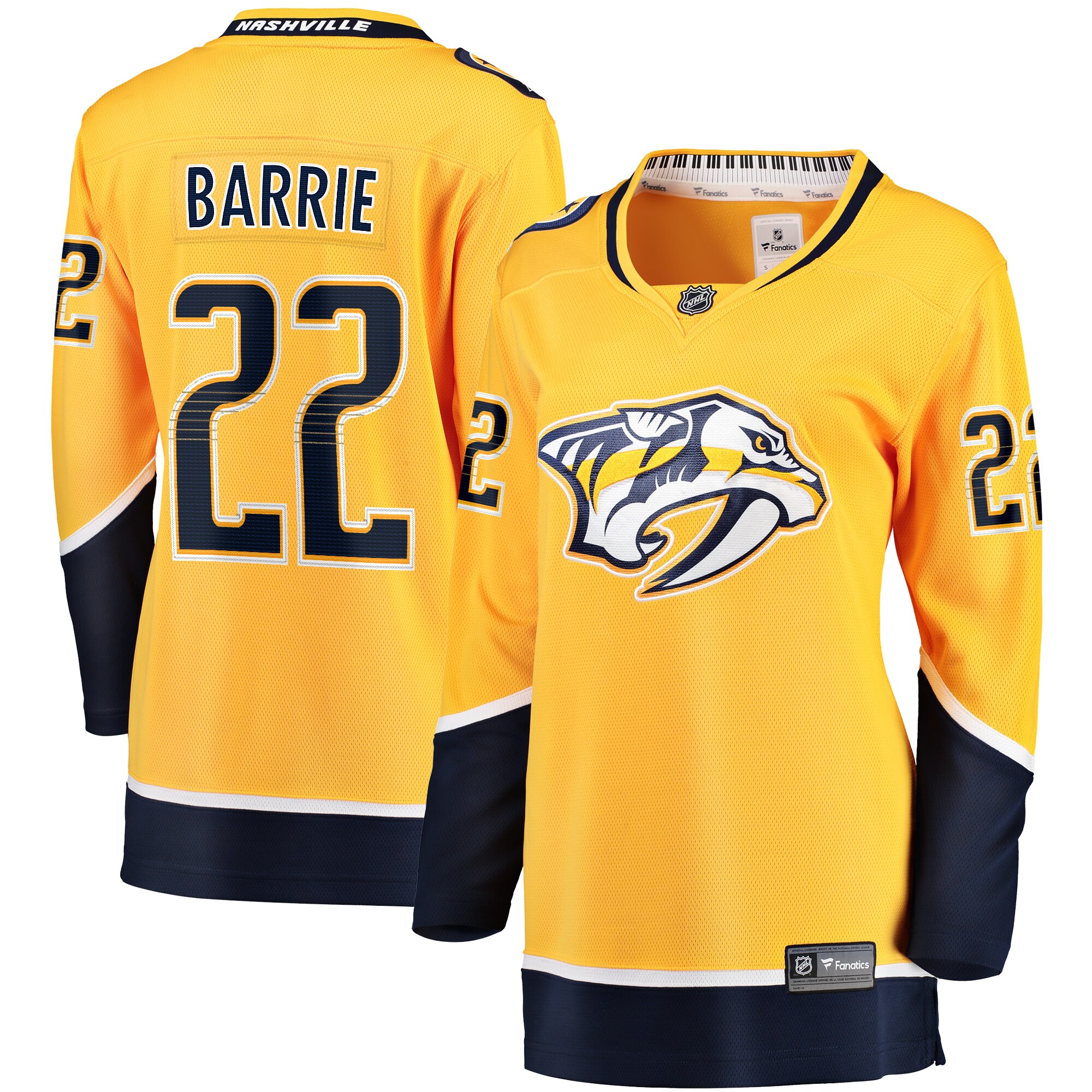 Tyson Barrie Nashville Predators Women's Home Breakaway Jersey - Gold