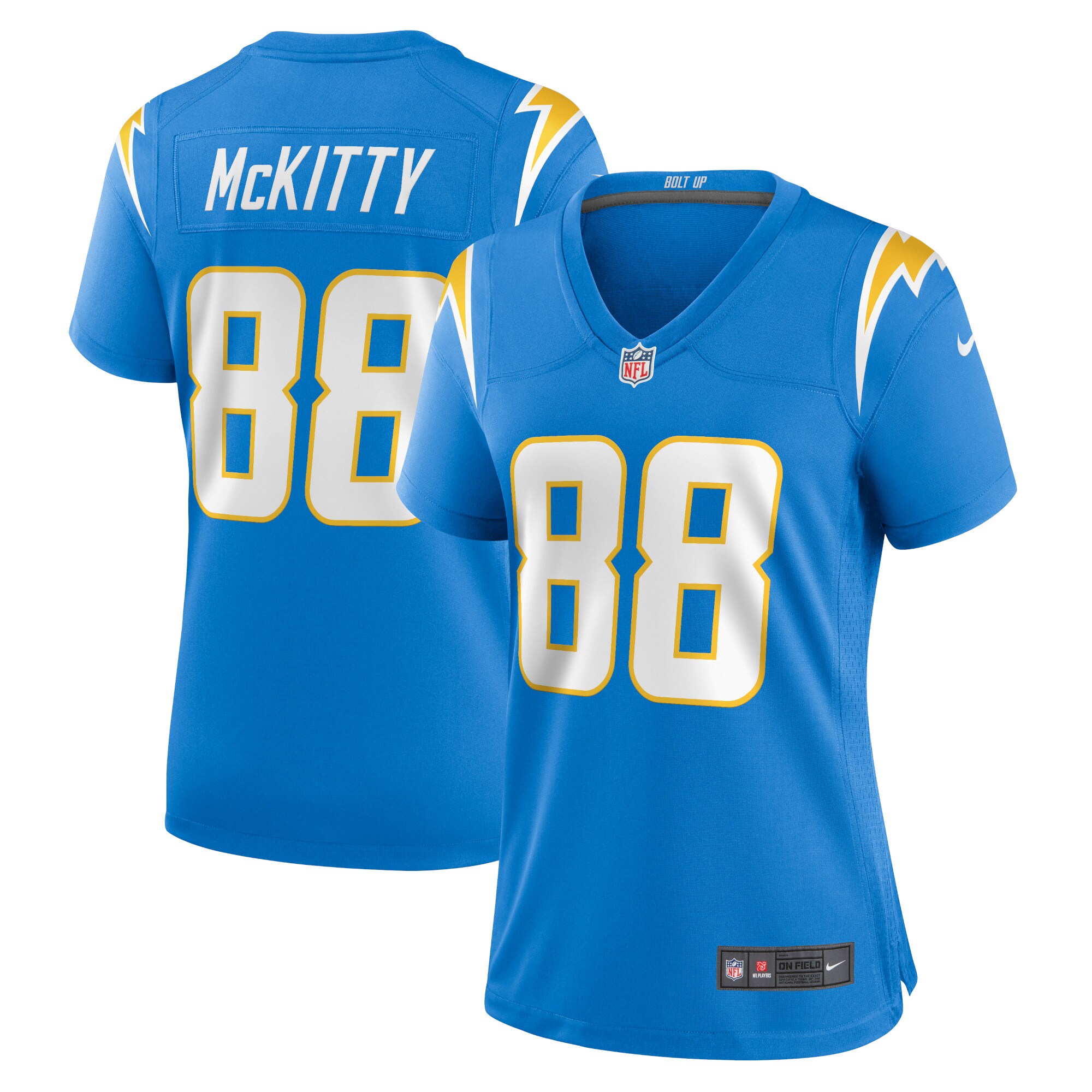 Tre McKitty Los Angeles Chargers  Women's Game Jersey - Powder Blue