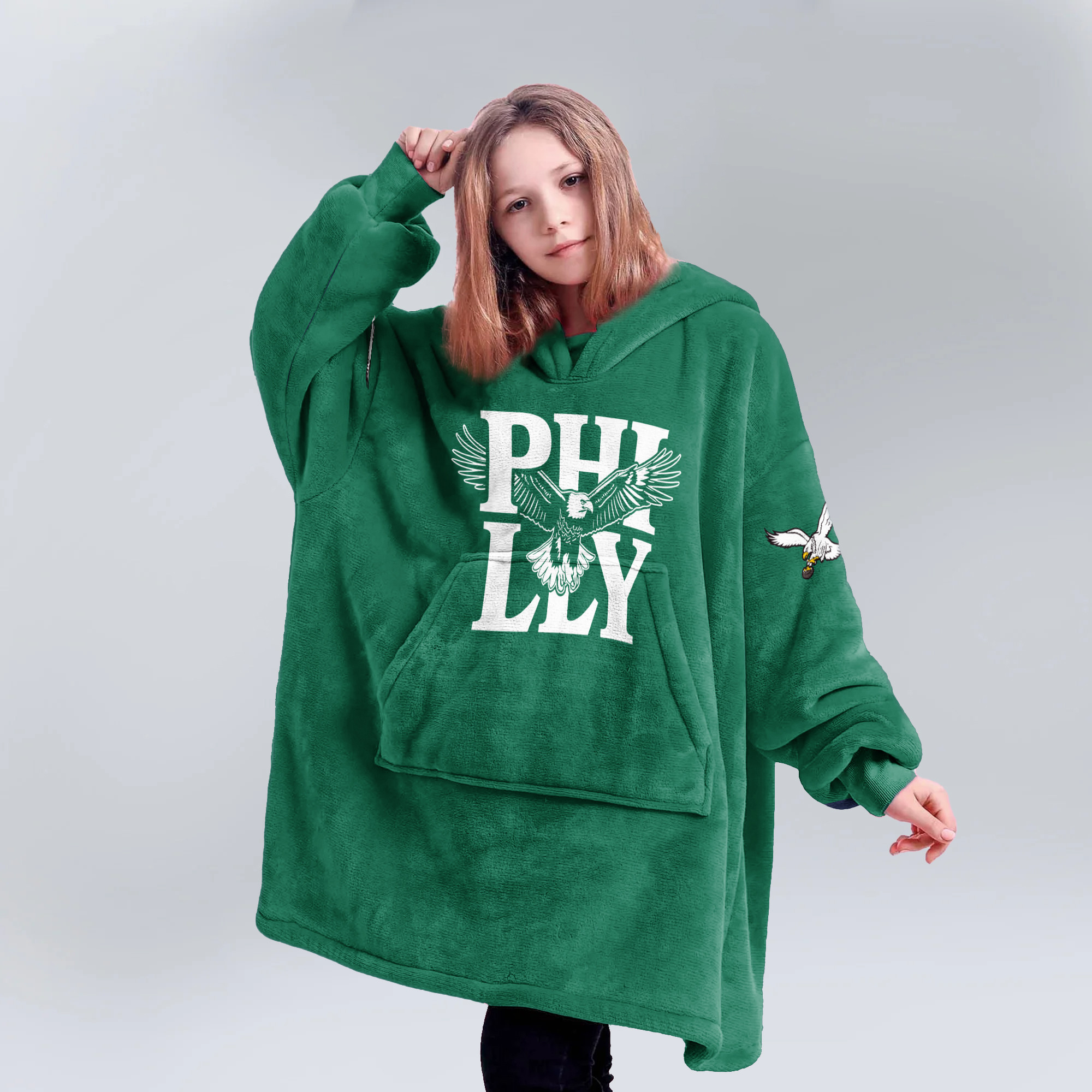 Adult Bird Gang Philadelphia Football Unisex Blanket Hoodie