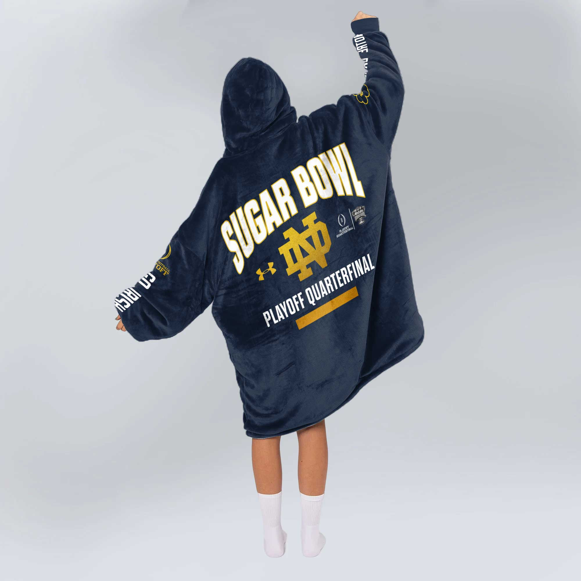 Adult Champions Notre Dame Football Unisex Blanket Hoodie