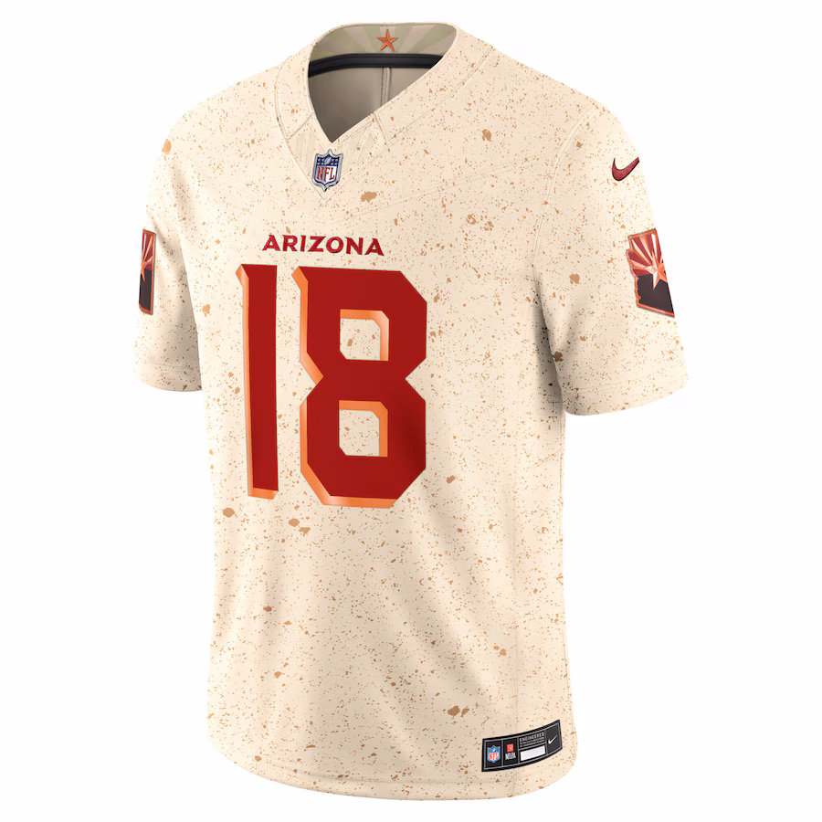 Marvin Harrison Jr. #18 Arizona Cardinals 2025 Rivalries Collection Limited Jersey - Natural