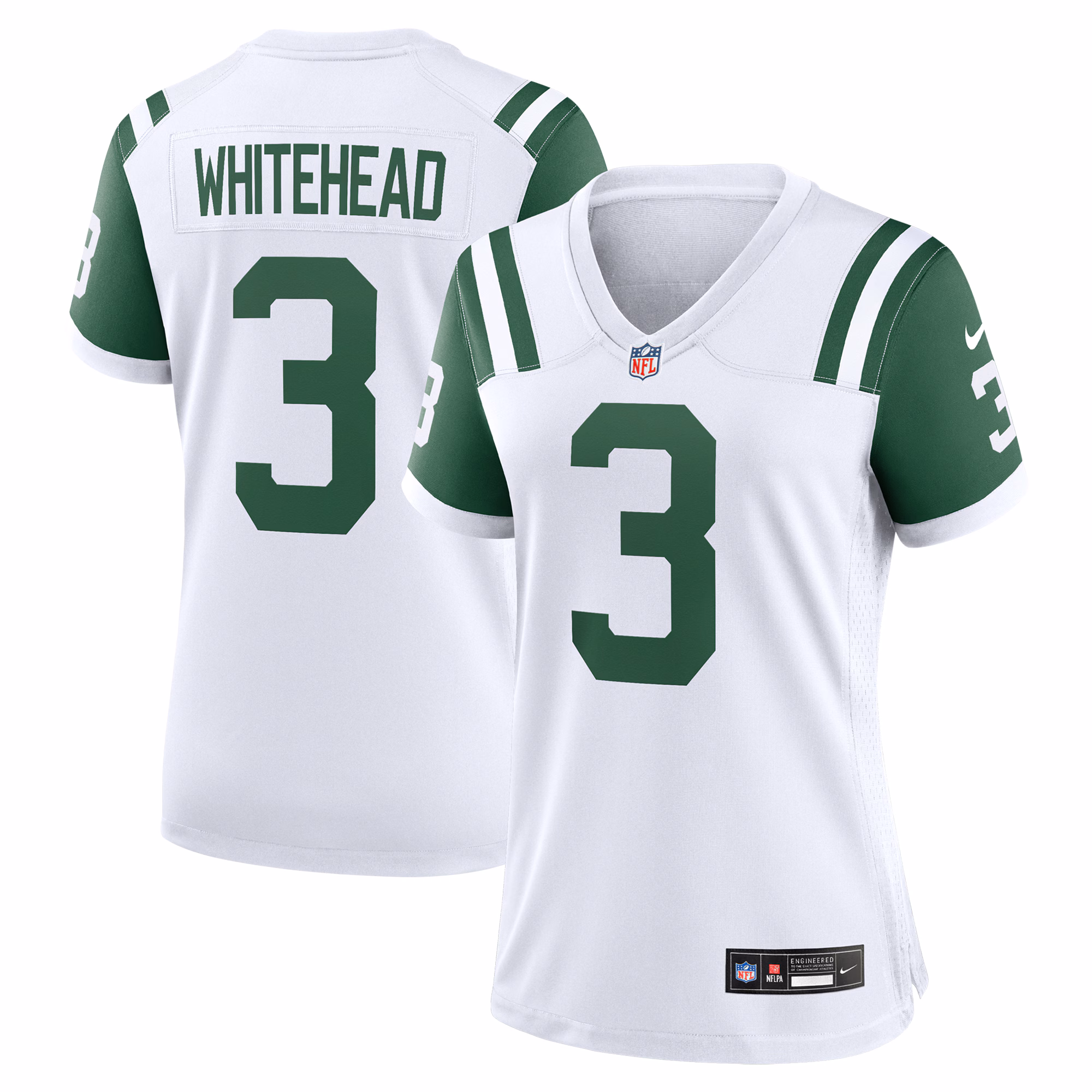 Whitehead New York Jets Women's Classic Alternate Player Game Jersey - White