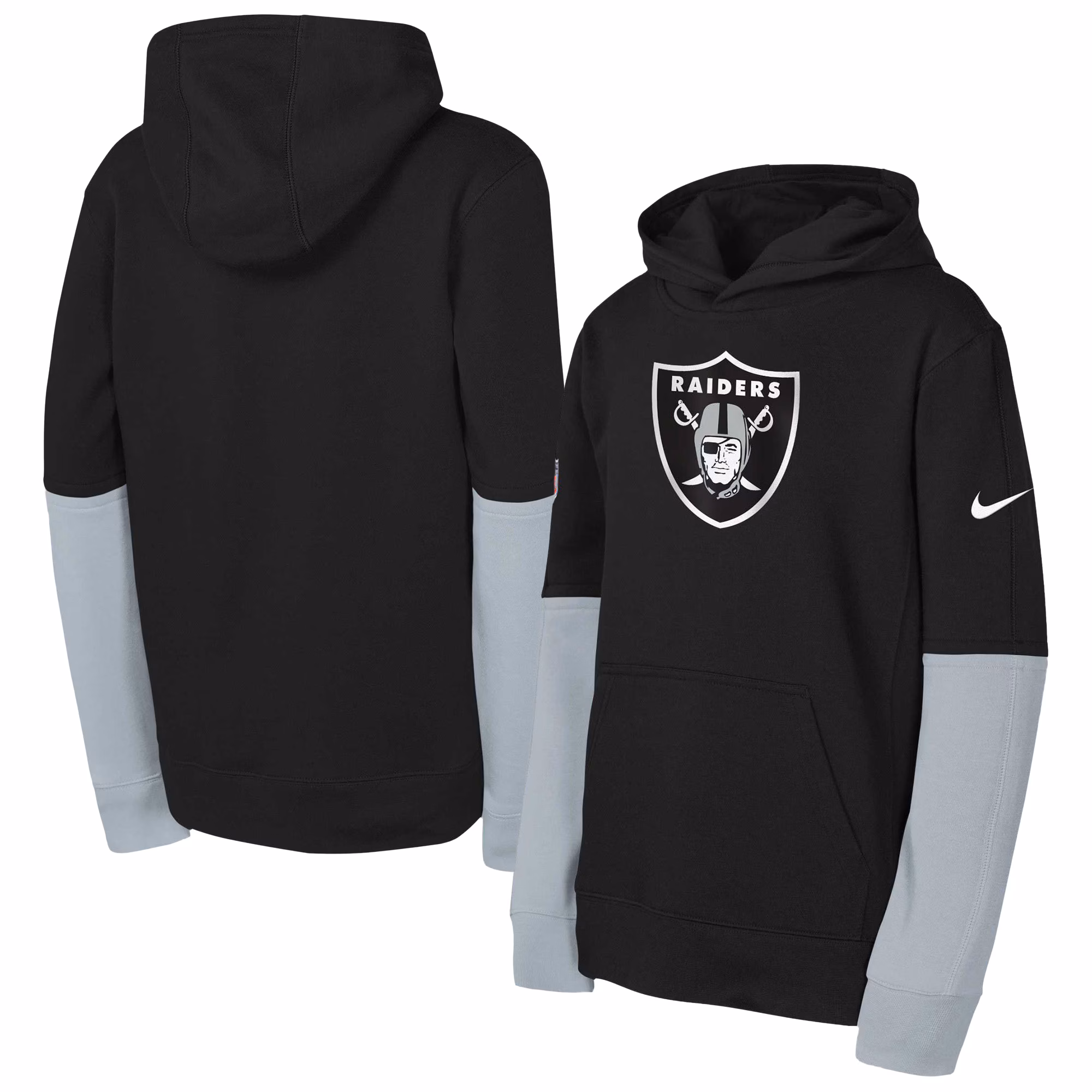 Las Vegas Raiders Youth  Team Issue Club Pullover Hoodie - Black