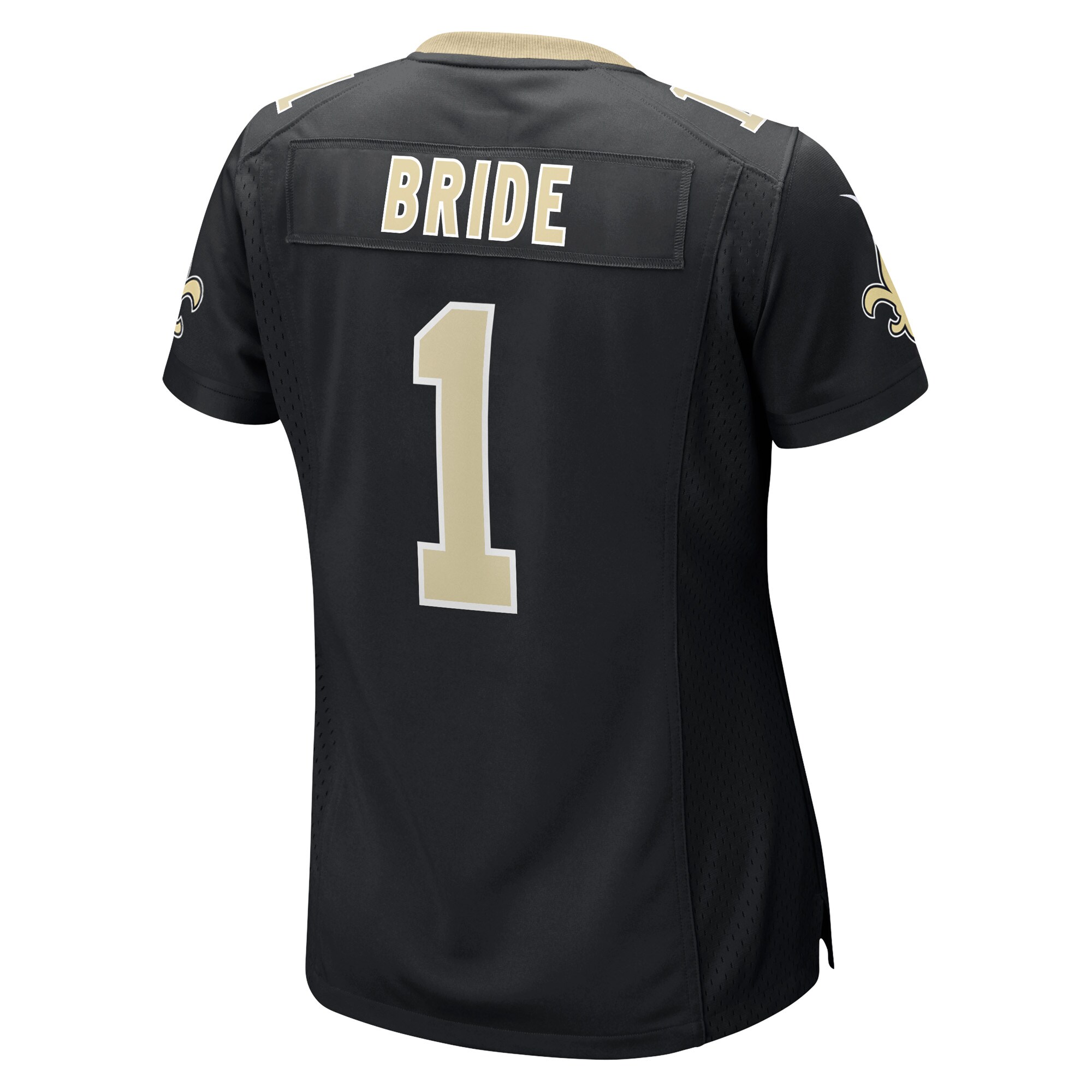 Number 1 Bride New Orleans Saints Women's Game Jersey - Black