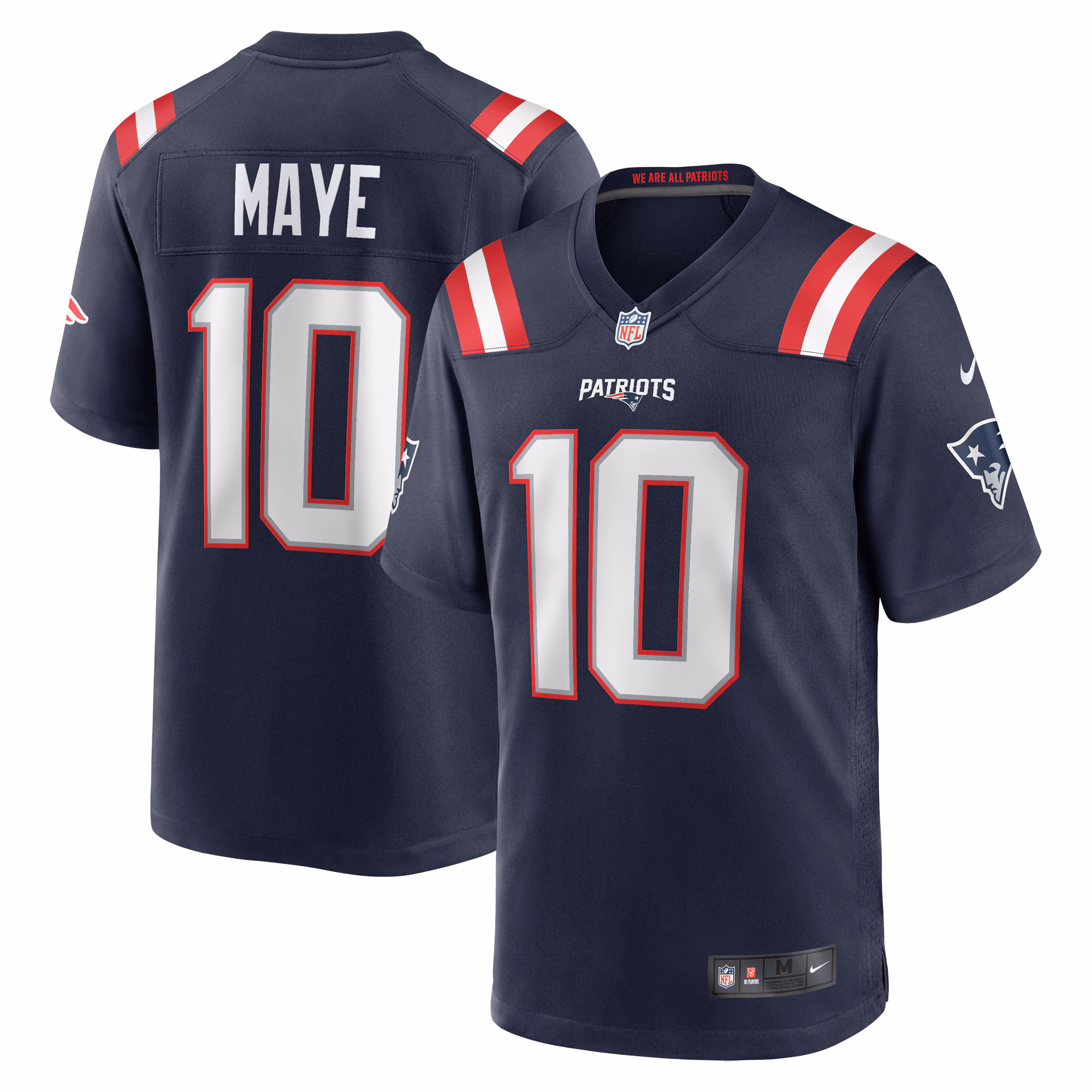Drake Maye New England Patriots 2024 NFL Draft First Round Pick Player Game Jersey - White