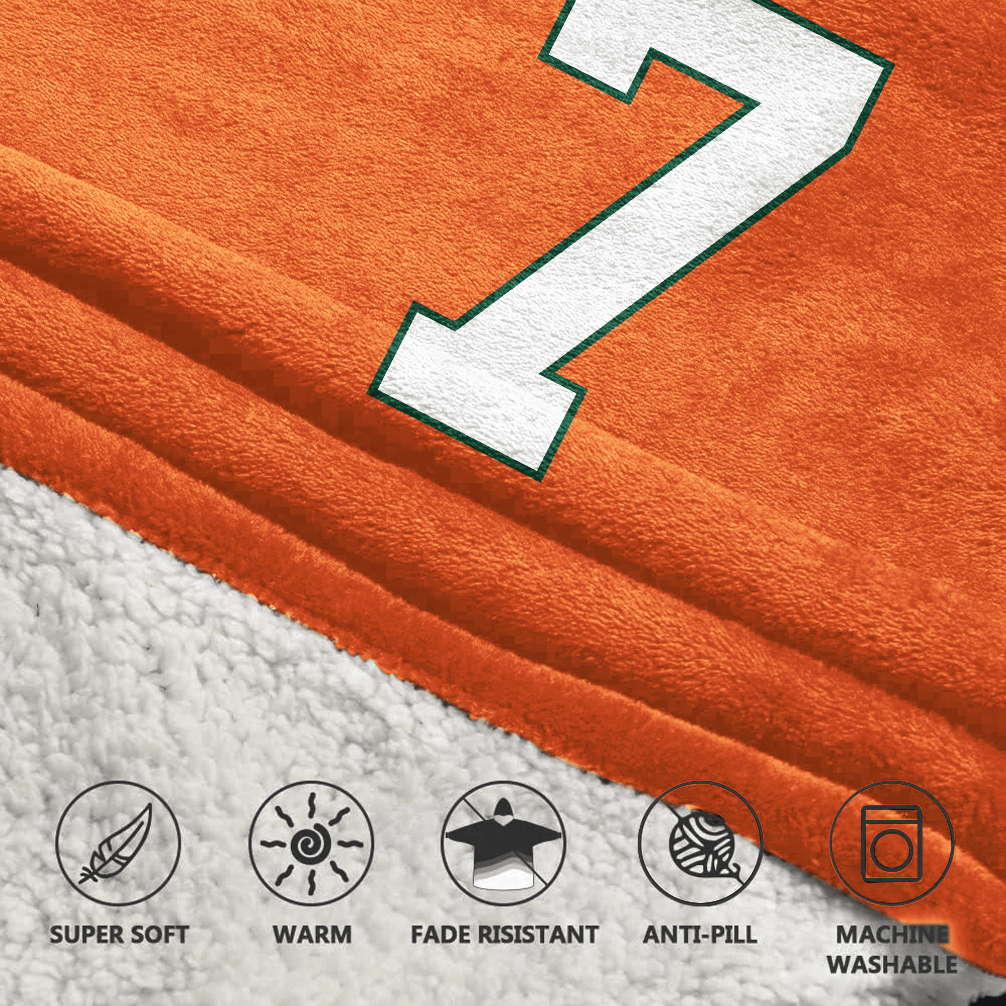 Kid C.J.D 7 Miami Football Unisex Blanket Hoodie