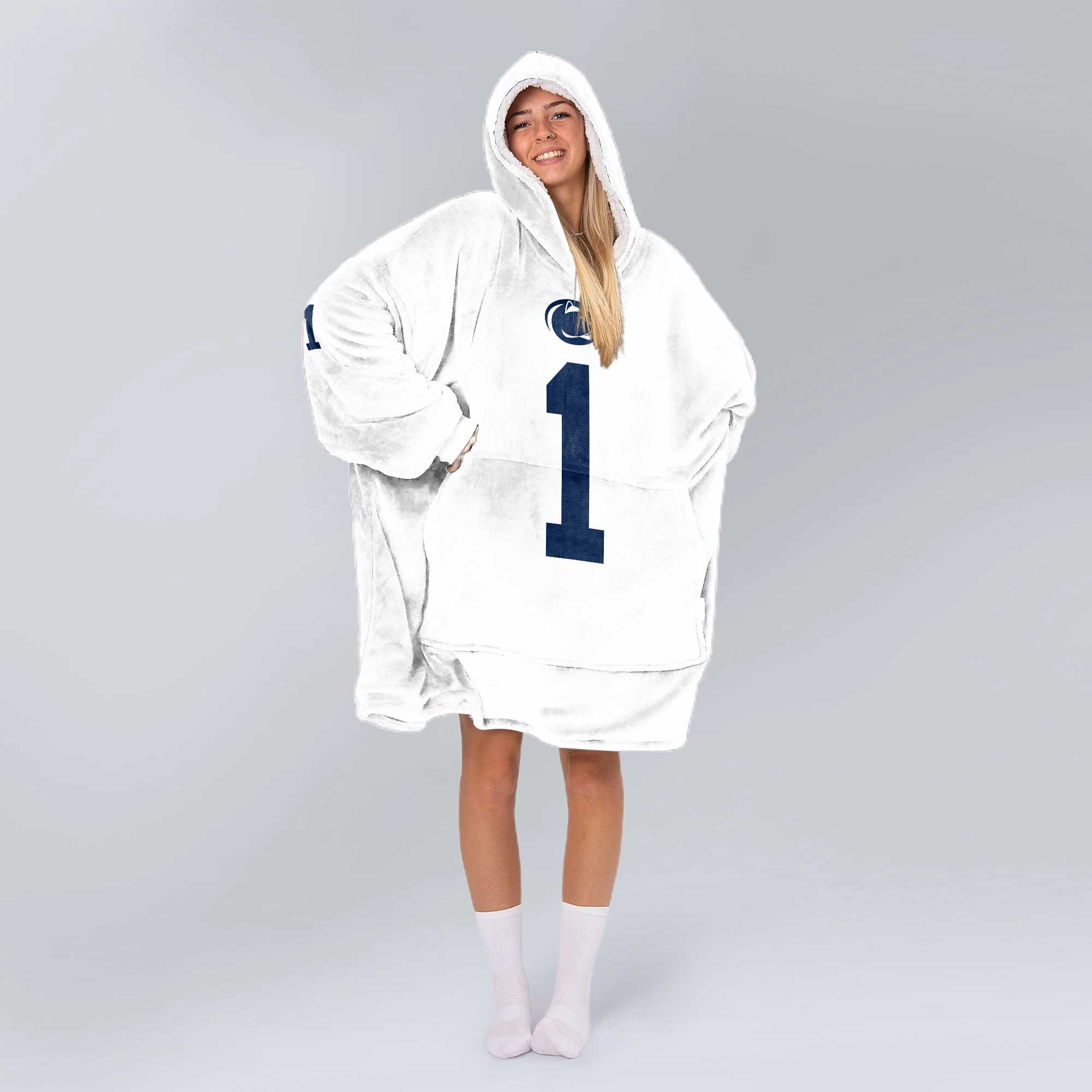 Adult #1 Penn State Football Unisex Blanket Hoodie