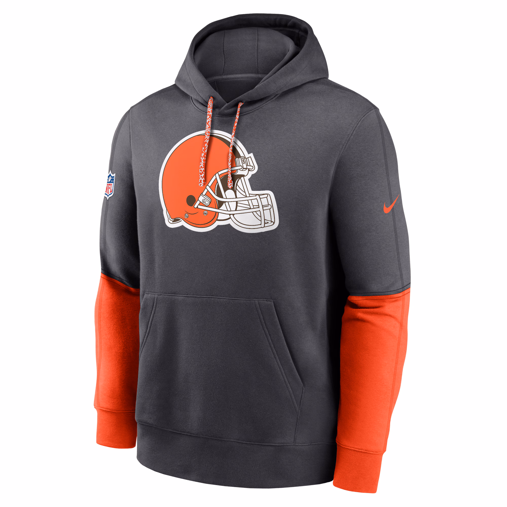 Cleveland Browns 2024 Sideline Club Pullover Hoodie - Anthracite