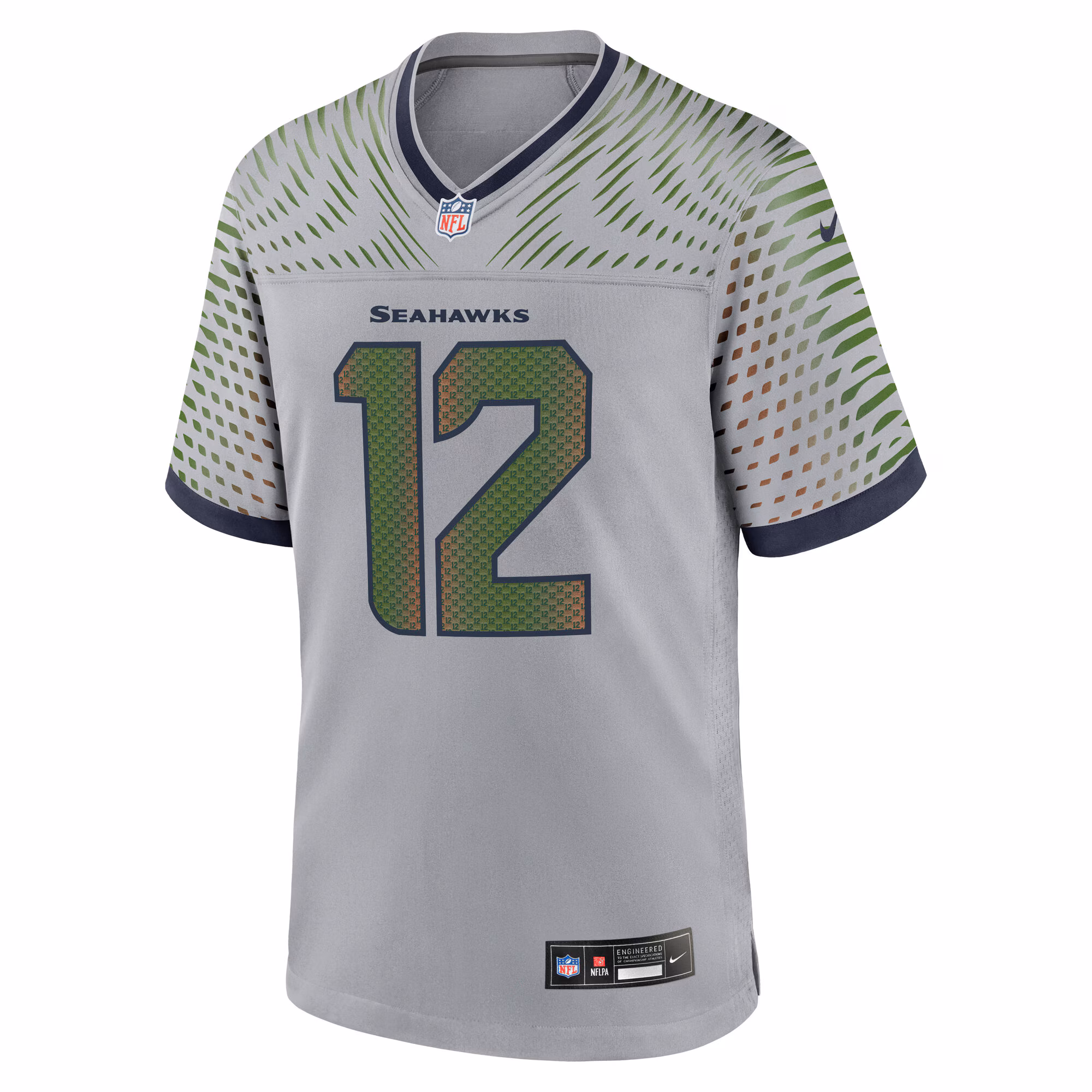 12s Seattle Seahawks #12 2025 Rivalries Collection Game Jersey - Wolf Gray