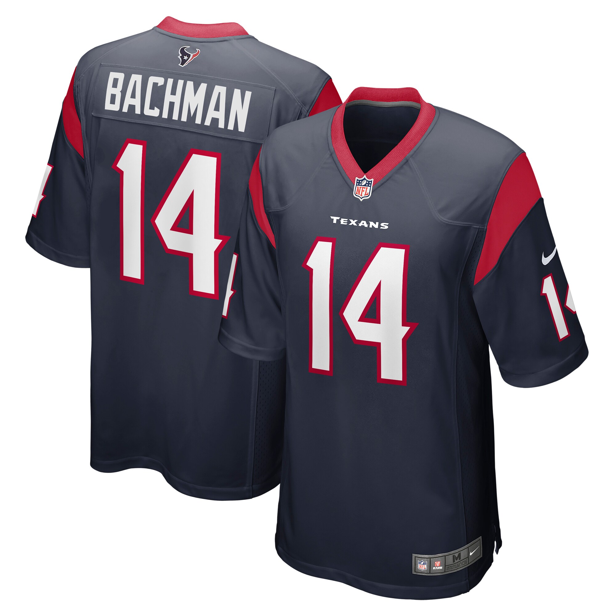 Alex Bachman Houston Texans  Team Game Jersey - Navy