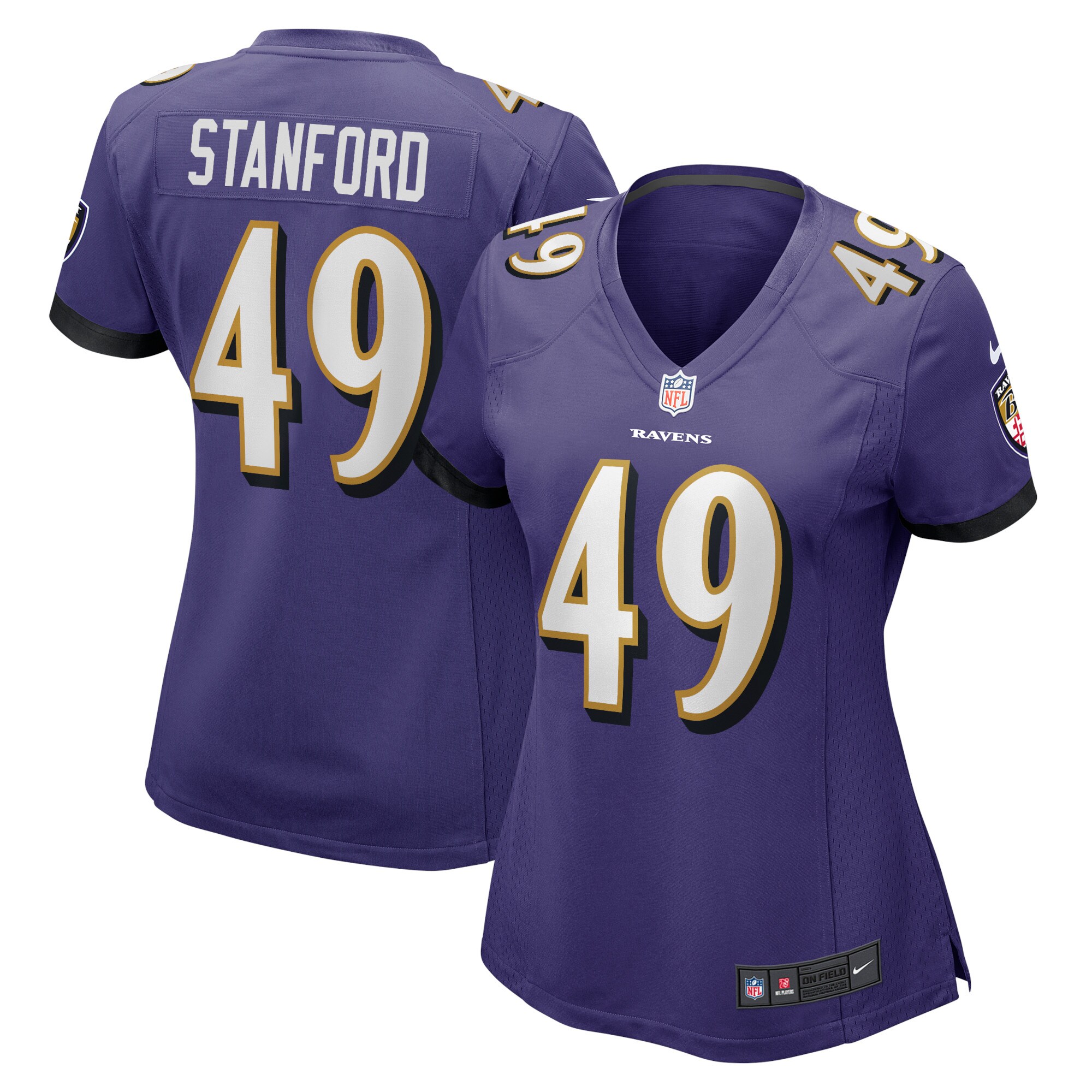 Julian Stanford Baltimore Ravens  Women's Home Game Player Jersey - Purple