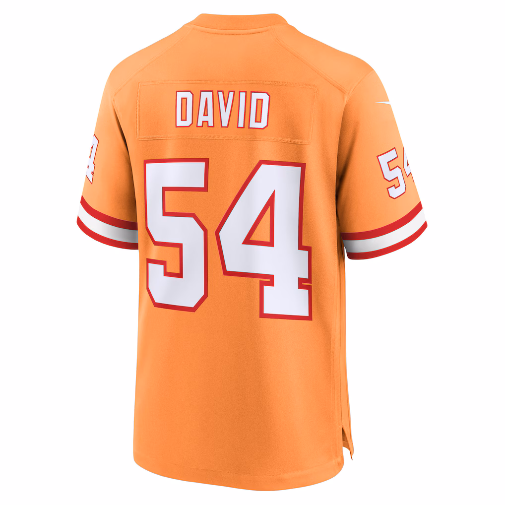 Lavonte David #54 Tampa Bay Buccaneers 50th Season Game Jersey - Creamsicle