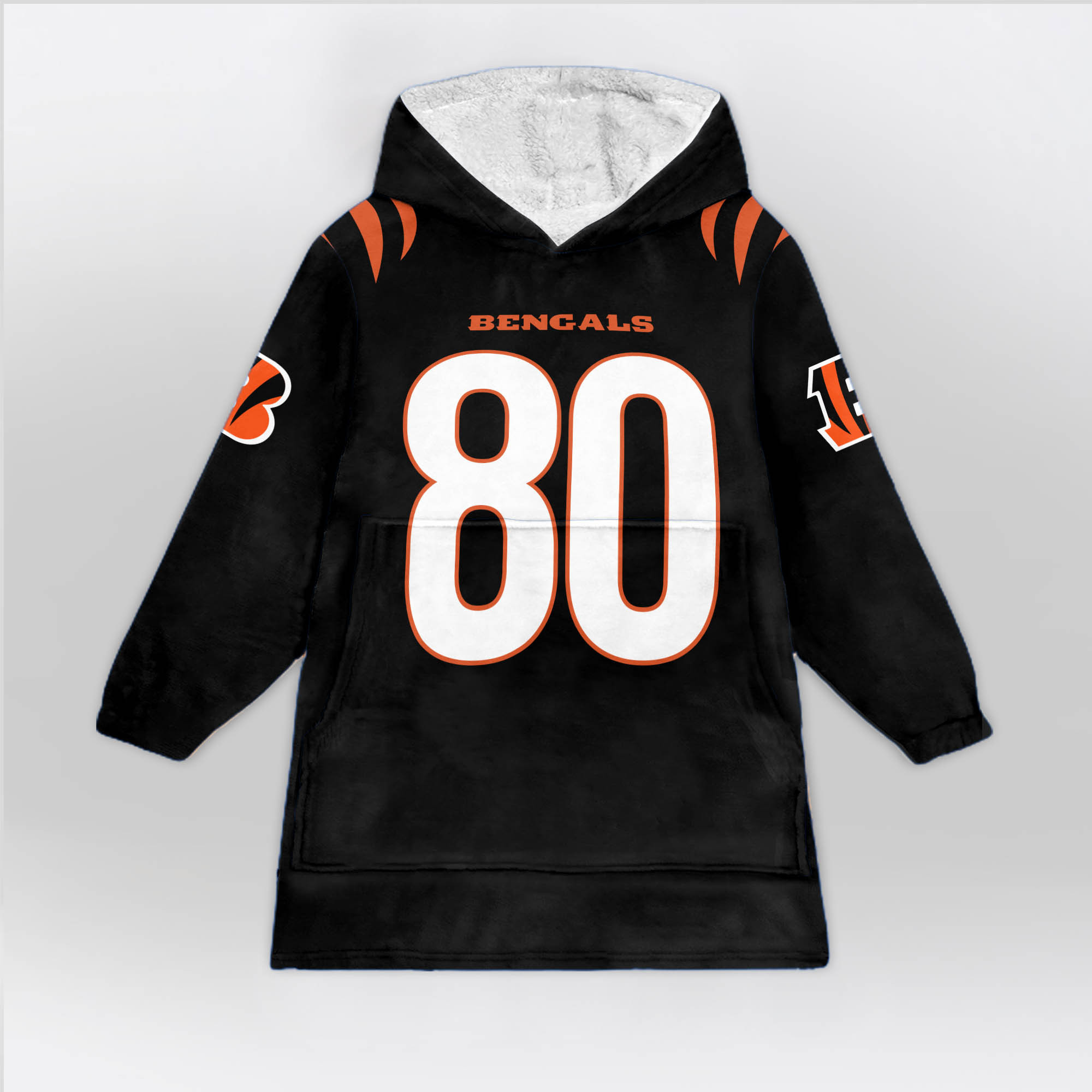 Adult 80 Cincinnati Football Unisex Blanket Hoodie