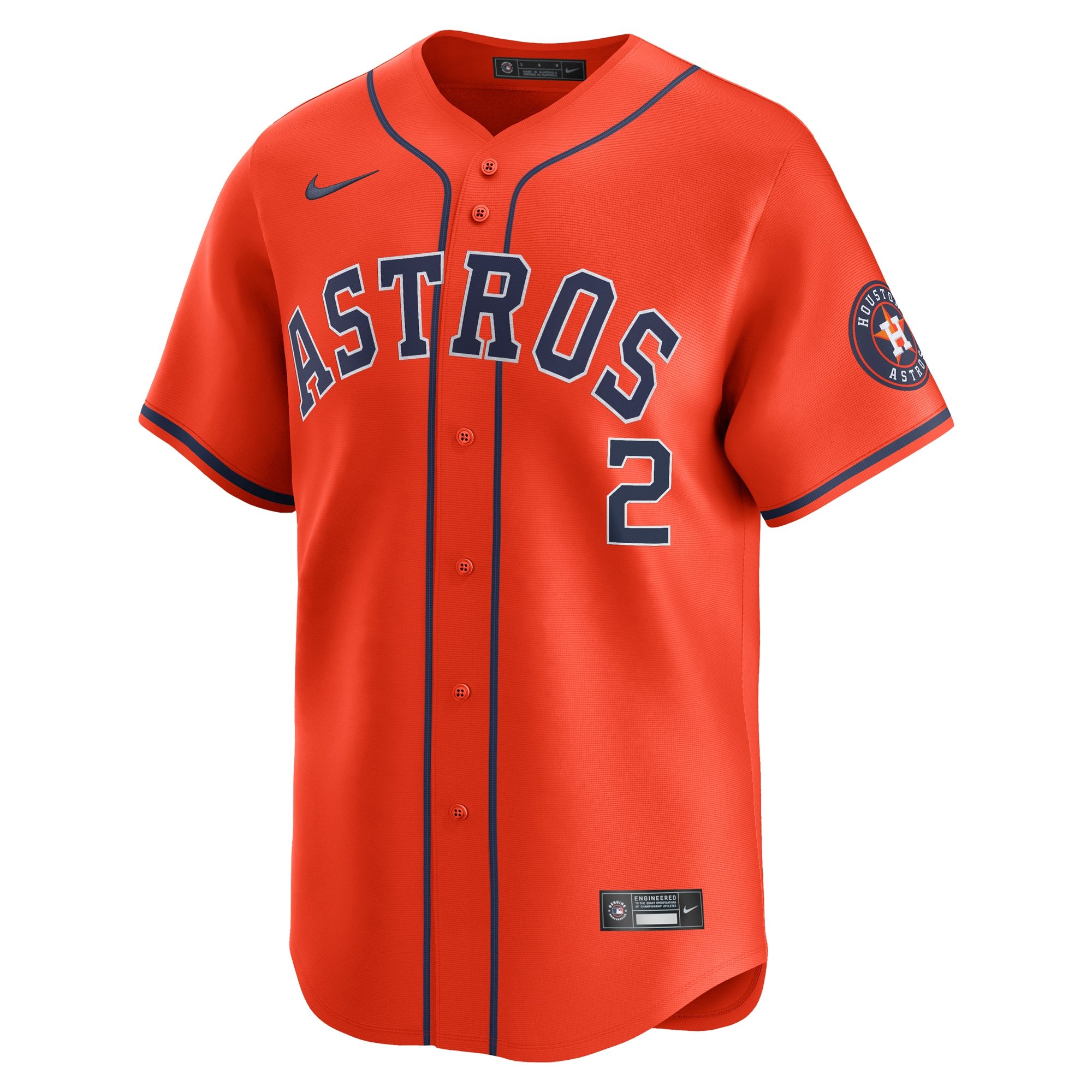Men's Houston Astros Alex Bregman  Orange Alternate Limited Player Jersey