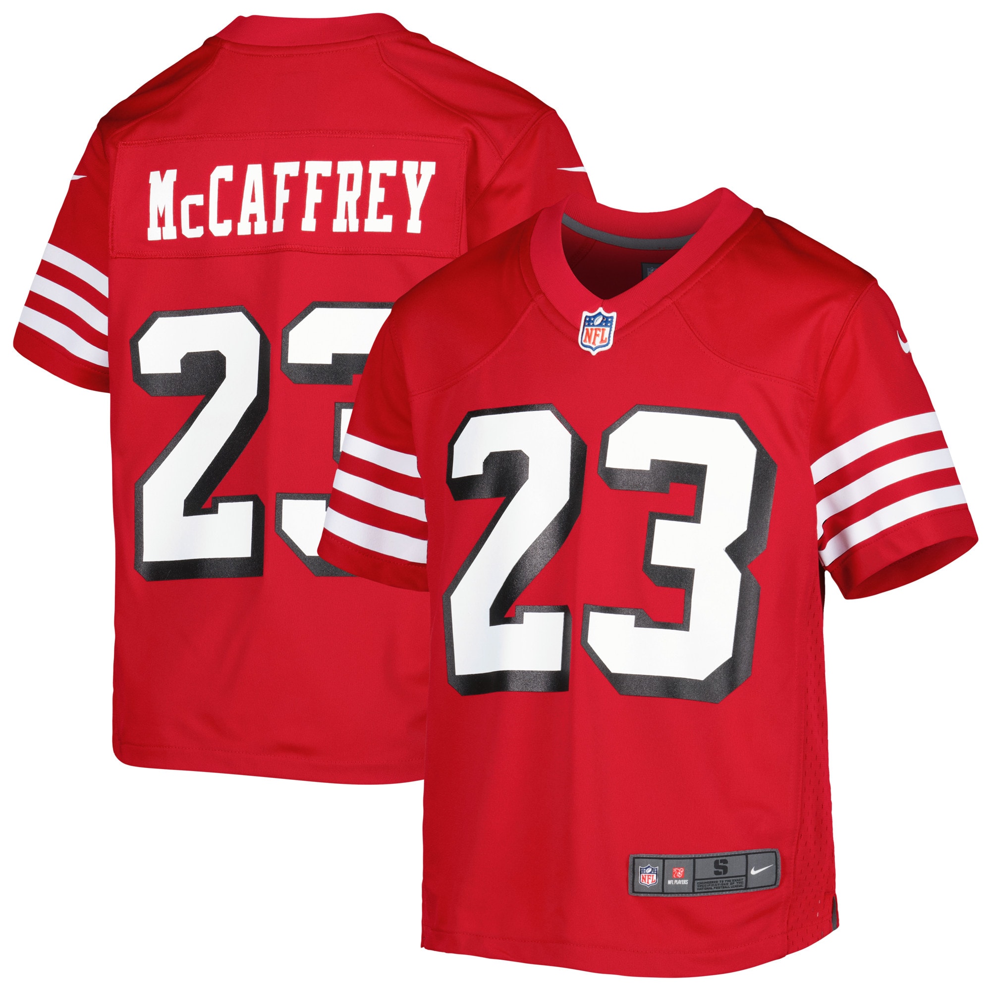 Christian McCaffrey San Francisco 49ers Youth Game Jersey - Scarlet