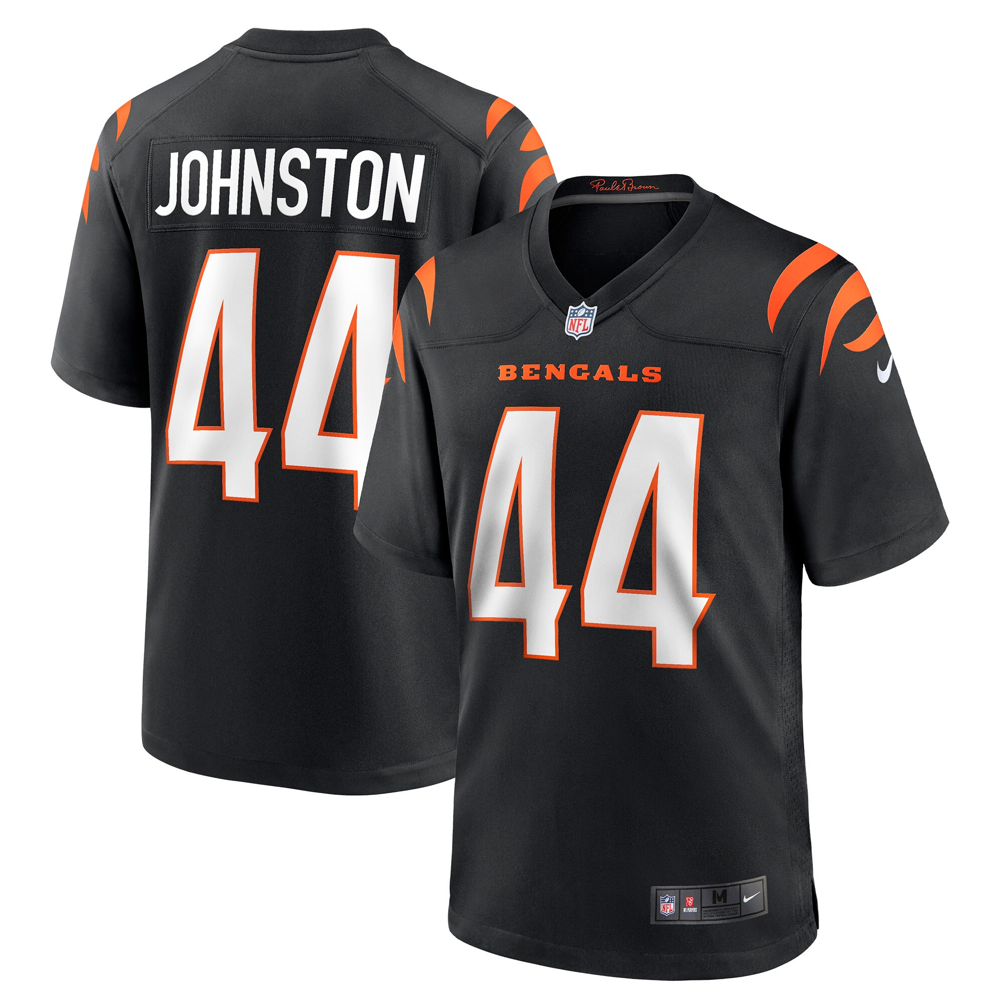 Clay Johnston Cincinnati Bengals  Game Jersey - Black