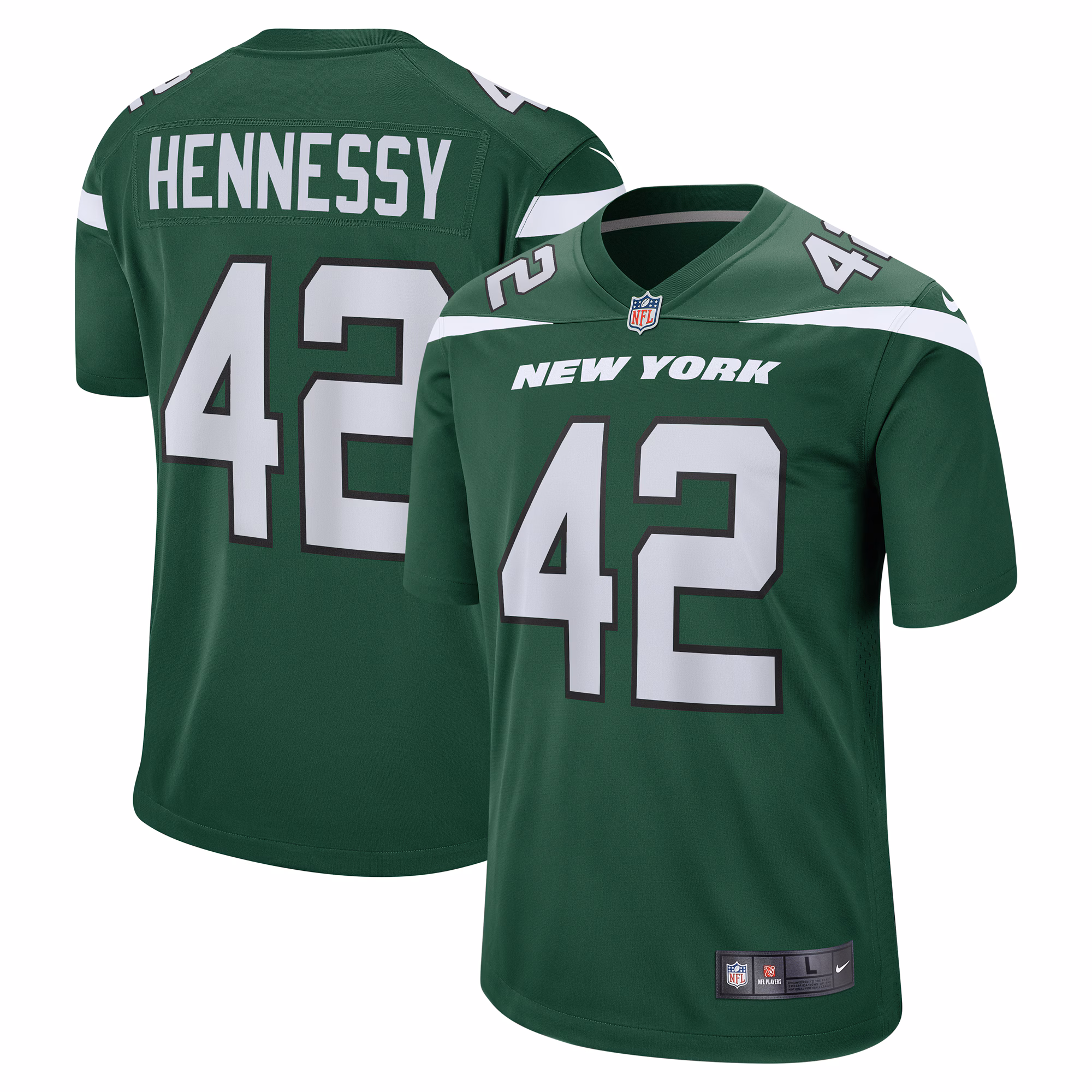 Thomas Hennessy New York Jets Game Jersey - Gotham Green