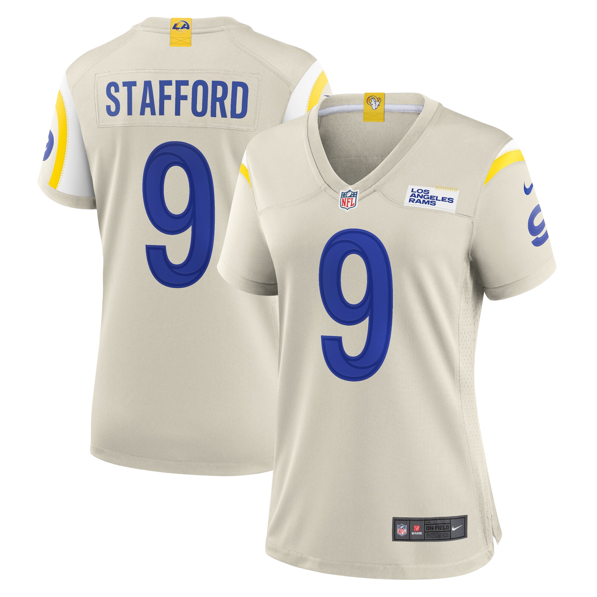 Matthew Stafford Los Angeles Rams  Women's Game Jersey - Bone