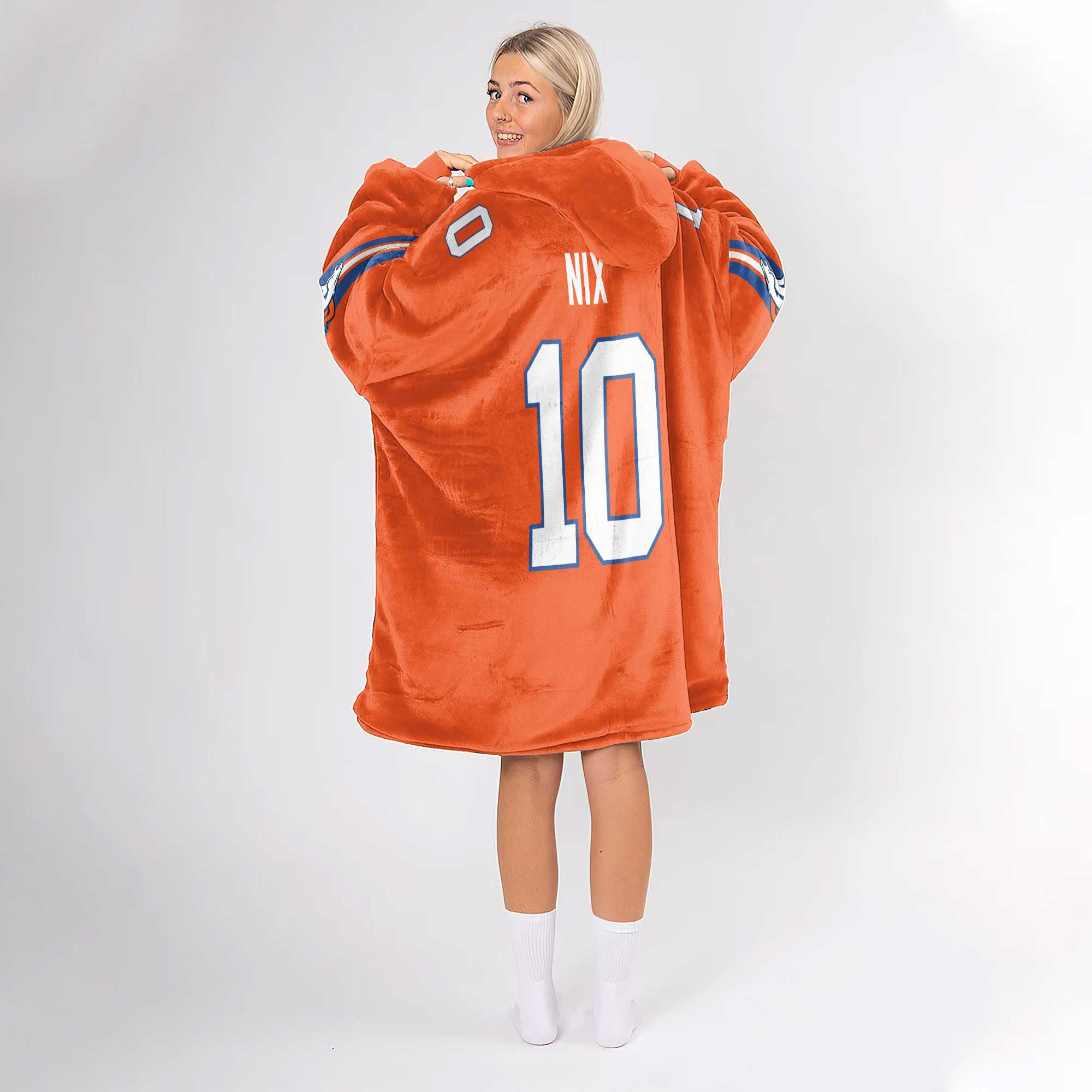 Adult B.N 10 Captain Denver Football Unisex Blanket Hoodie