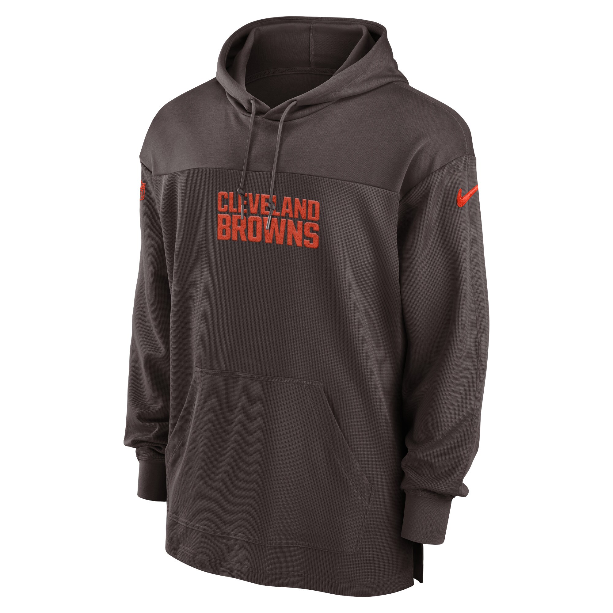 Cleveland Browns  2023 Sideline Lightweight Performance Hooded Top - Brown