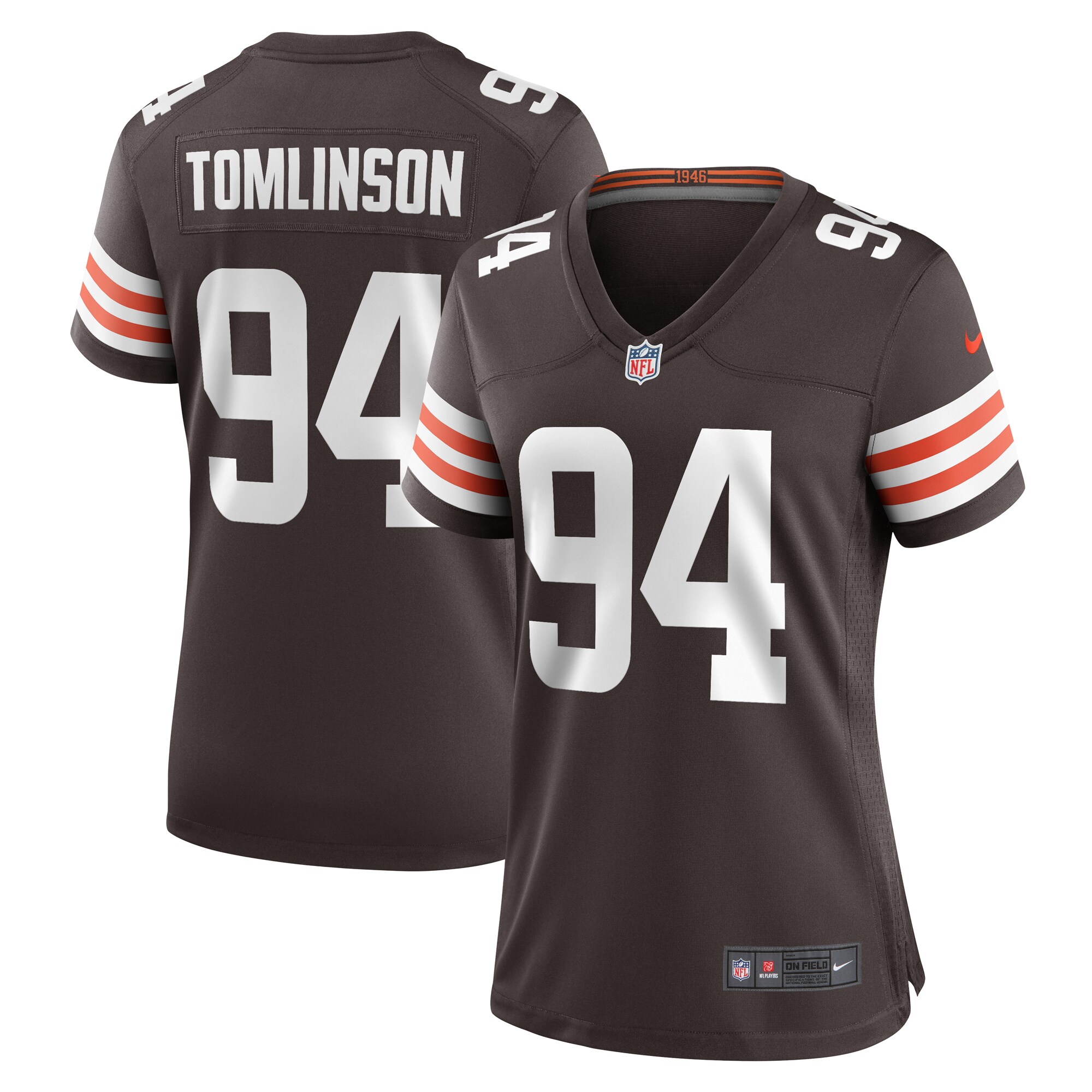 Dalvin Tomlinson Cleveland Browns Women's Game Player Jersey - Brown