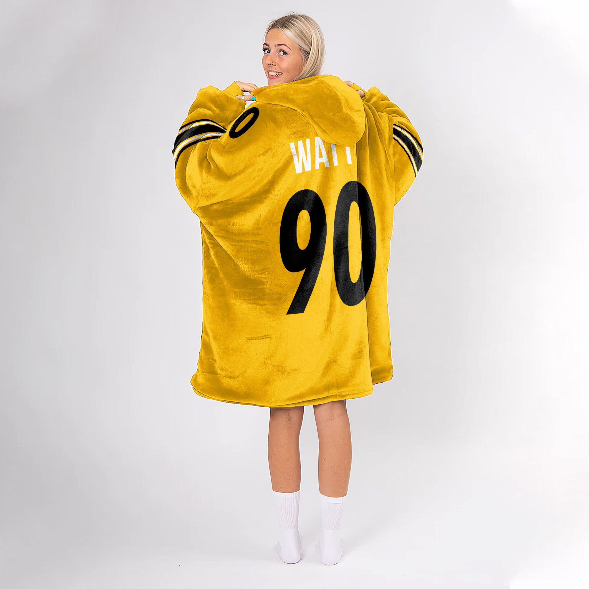 Adult T.J.W 90 Pittsburgh Football Unisex Blanket Hoodie