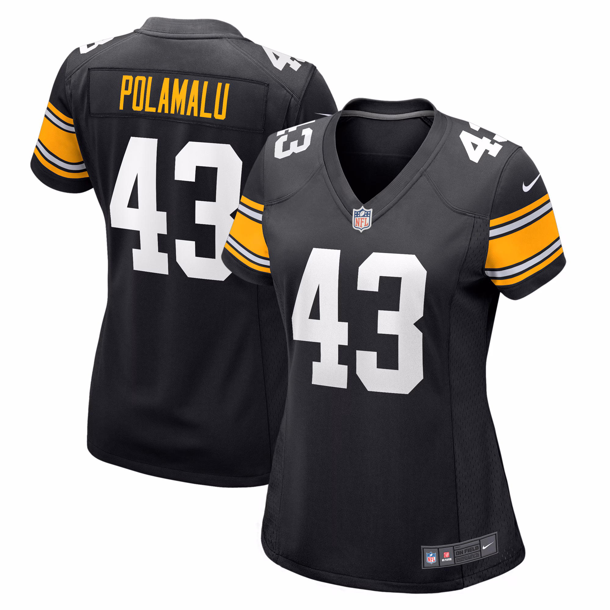 Troy Polamalu Pittsburgh Steelers Women's Retired Player Jersey - Black