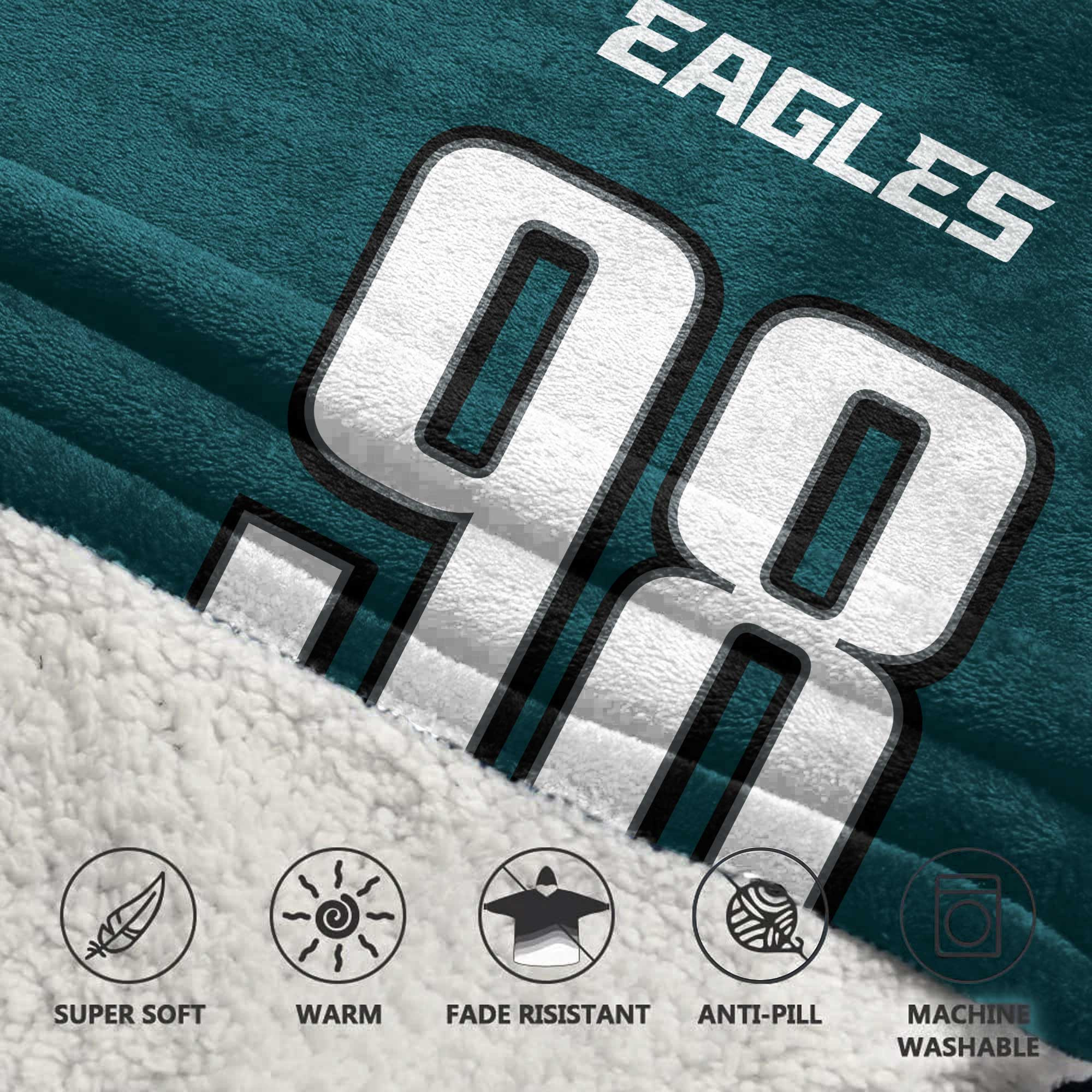 Kid J.C 98 Philadelphia Football Unisex Blanket Hoodie