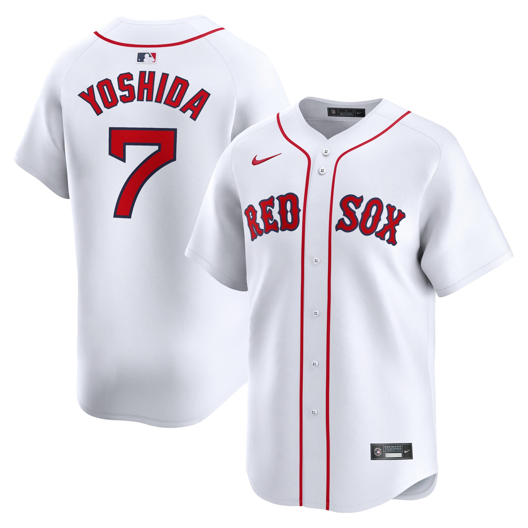 Men's Boston Red Sox Masataka Yoshida  White Home Limited Player Jersey