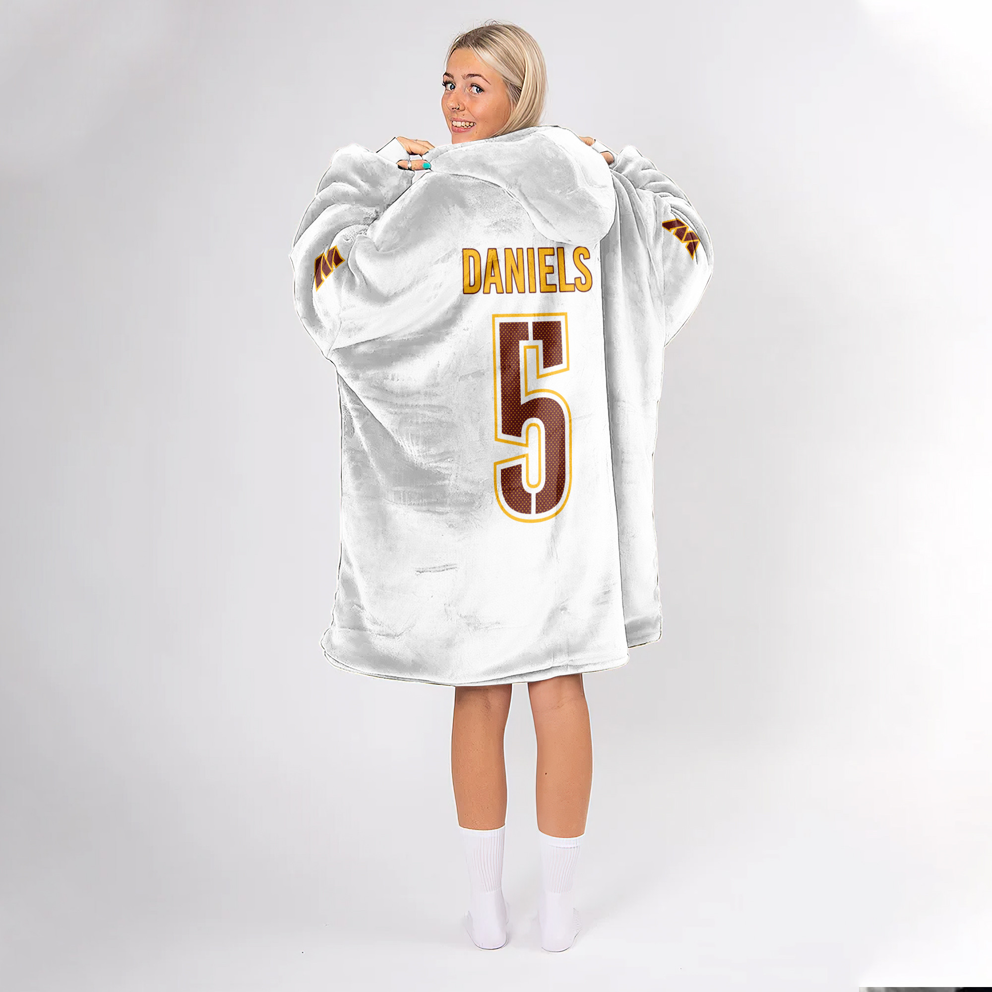 Adult J.D 5 Washington Football Unisex Blanket Hoodie