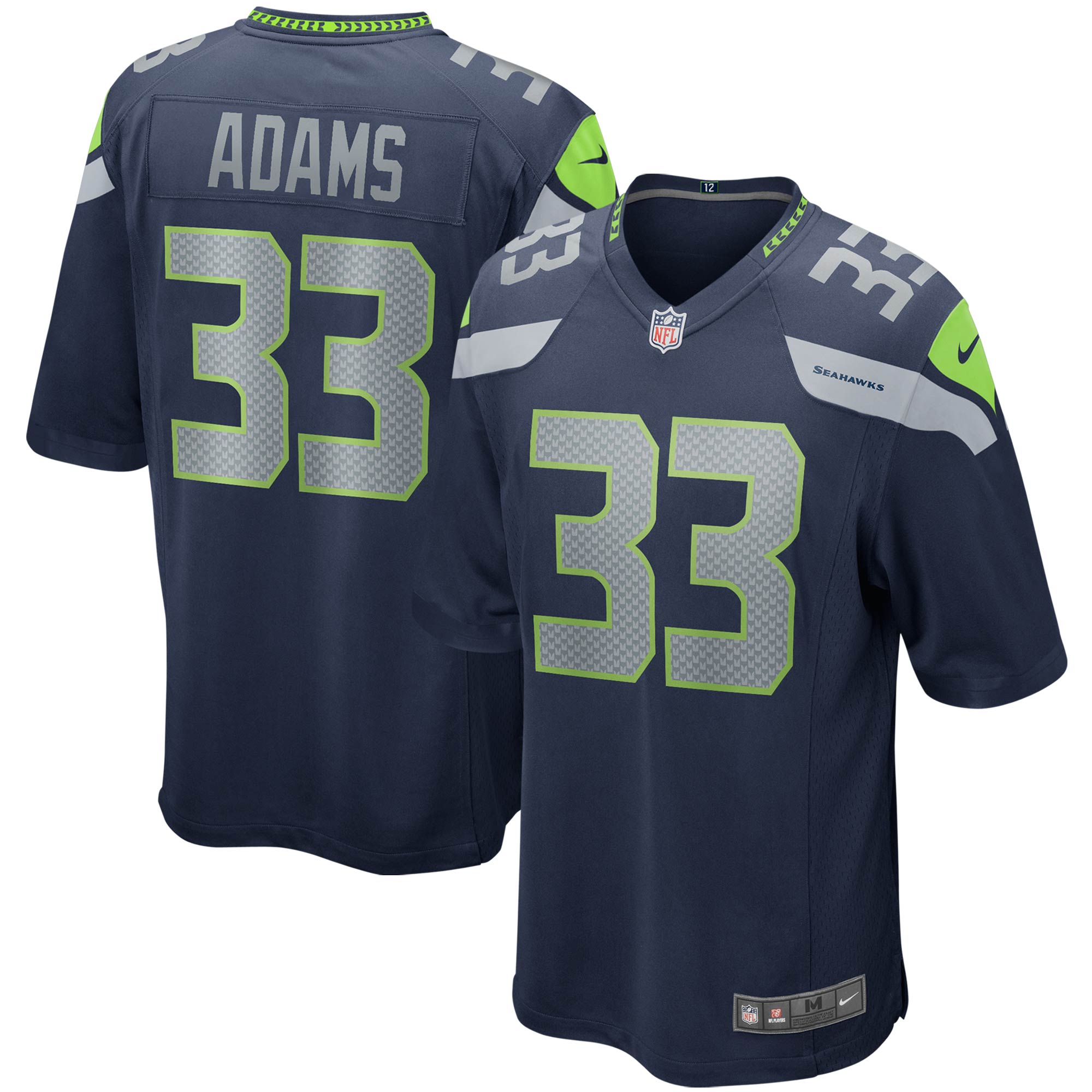 Jamal Adams Seattle Seahawks  Game Jersey - College Navy