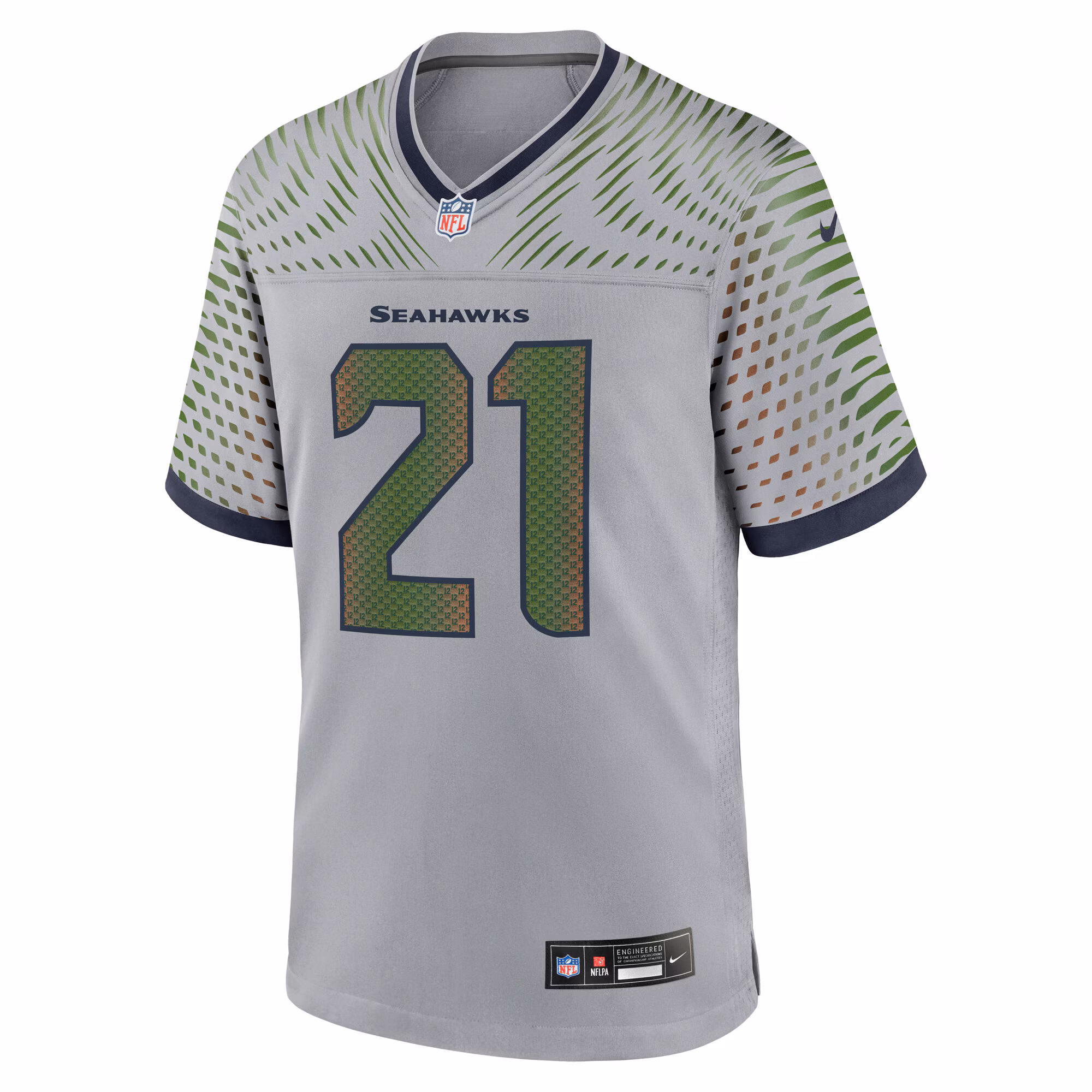 Devon Witherspoon #21 Seattle Seahawks 2025 Rivalries Collection Game Jersey - Wolf Gray